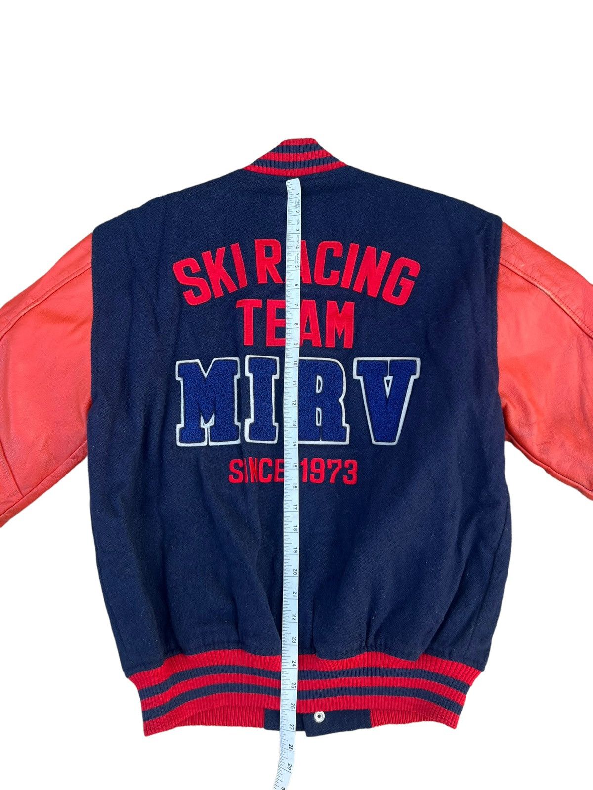 Leather Vintage 90s MIRV Ski Racing Team QB Club Varsity Jacket Size US M / EU 48-50 / 2 - 5 Thumbnail