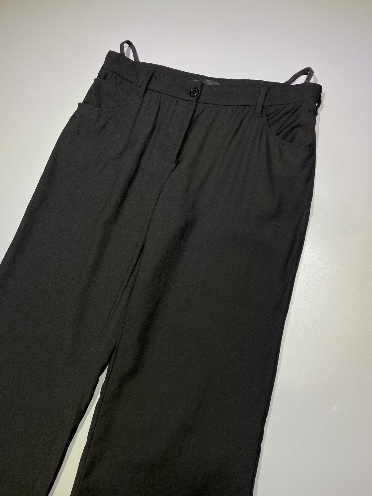 Helmut Lang 2000s Helmut Lang Wool Wide Leg Pants Size US 30 / EU 46 - 2 Thumbnail