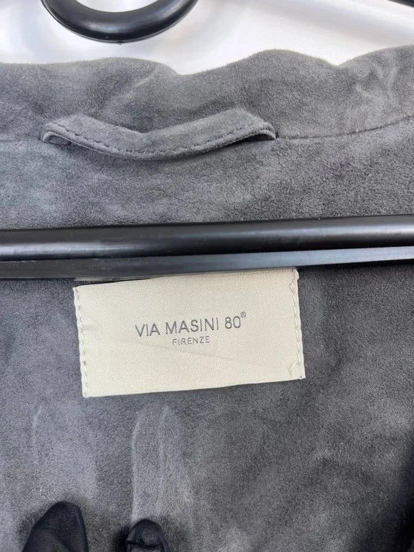 Other Via Masini 80 Firenze Womens Suede Leather Coat Grey Size L Size L / US 10 / IT 46 - 5 Thumbnail