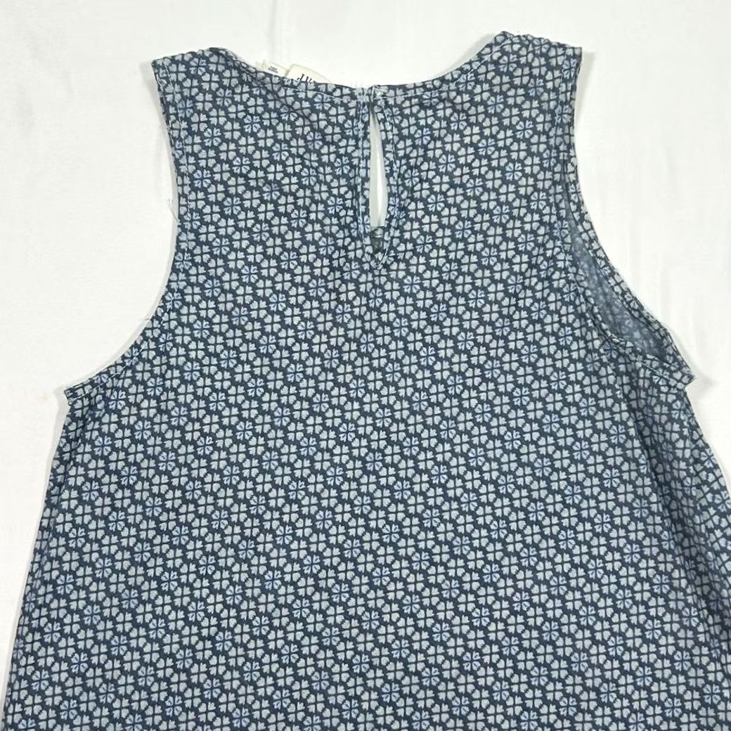 Gap Gap Blue & White Summer Casual Swing Midi Dress XS A-Line Tank Dress Knee Length Women Size XS / US 0-2 / IT 36-38 - 4 Thumbnail