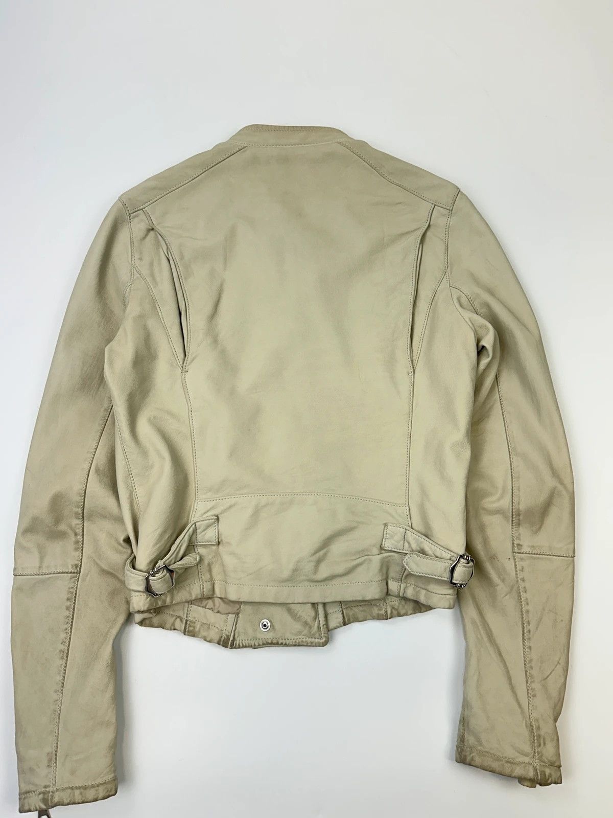 Prada Prada Sport FW02 Beige Perfecto Leather Multi Pocket Jacket Size M / US 6-8 / IT 42-44 - 7 Thumbnail