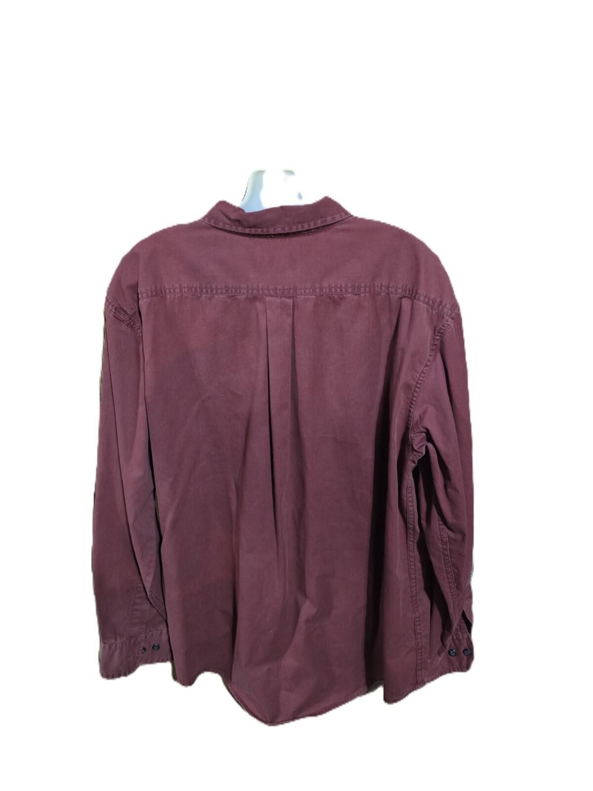 St. Johns Bay St John's Bay Button Down Shirt Long Sleeve Burgundy Large Size US L / EU 52-54 / 3 - 2 Thumbnail