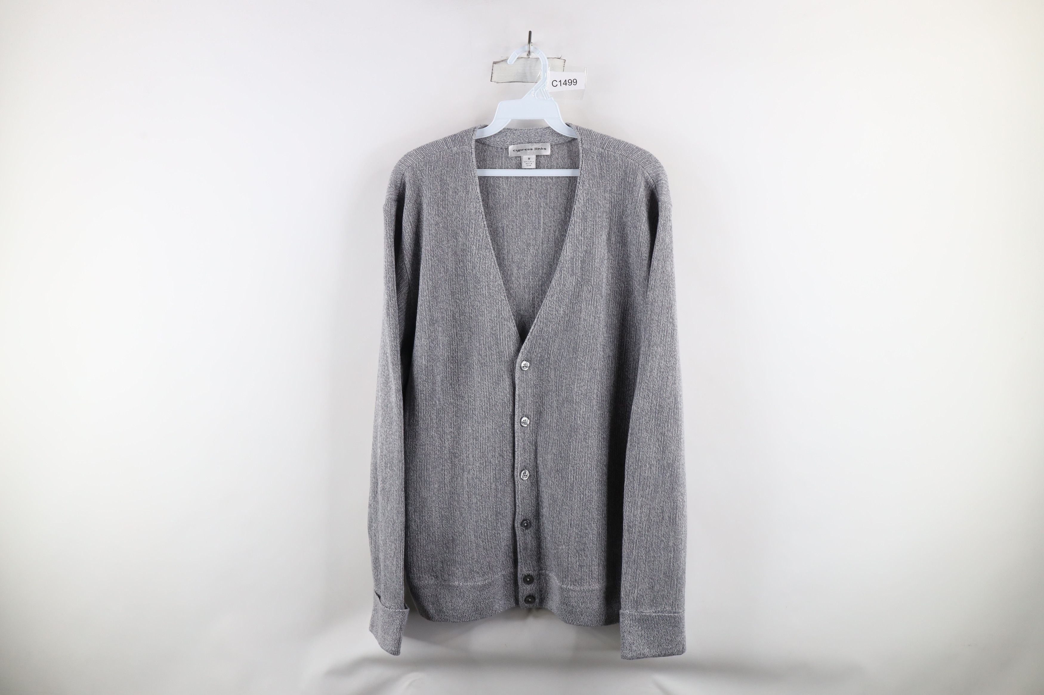 Vintage Vintage 90s Streetwear Kurt Cobain Cardigan Sweater Gray Size US M / EU 48-50 / 2 - 1 Thumbnail