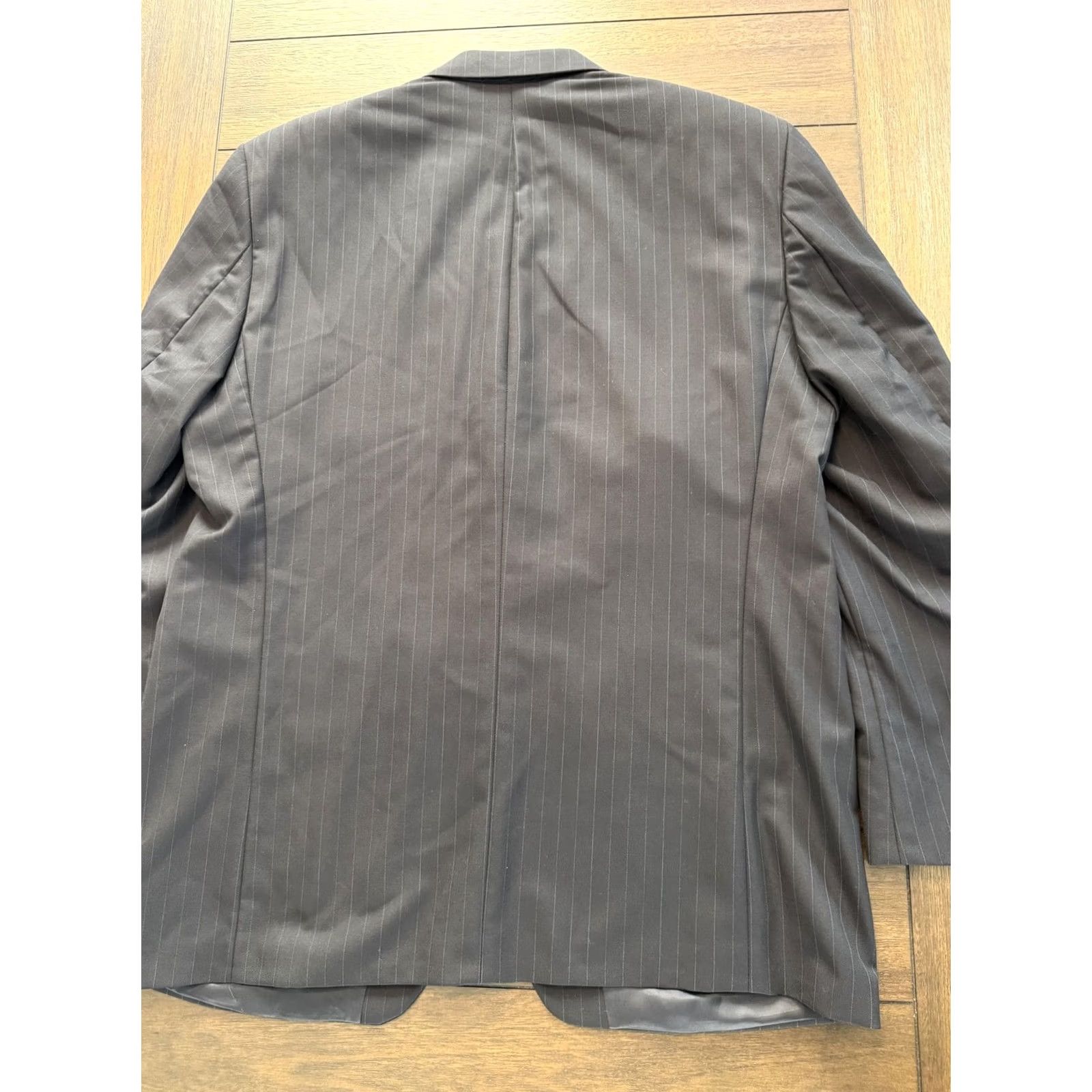 Ralph Lauren Ralph Lauren Mens 46R Charcoal Pinstripe Wool Cashmere Sport Coat Blazer Size 46R - 6 Thumbnail