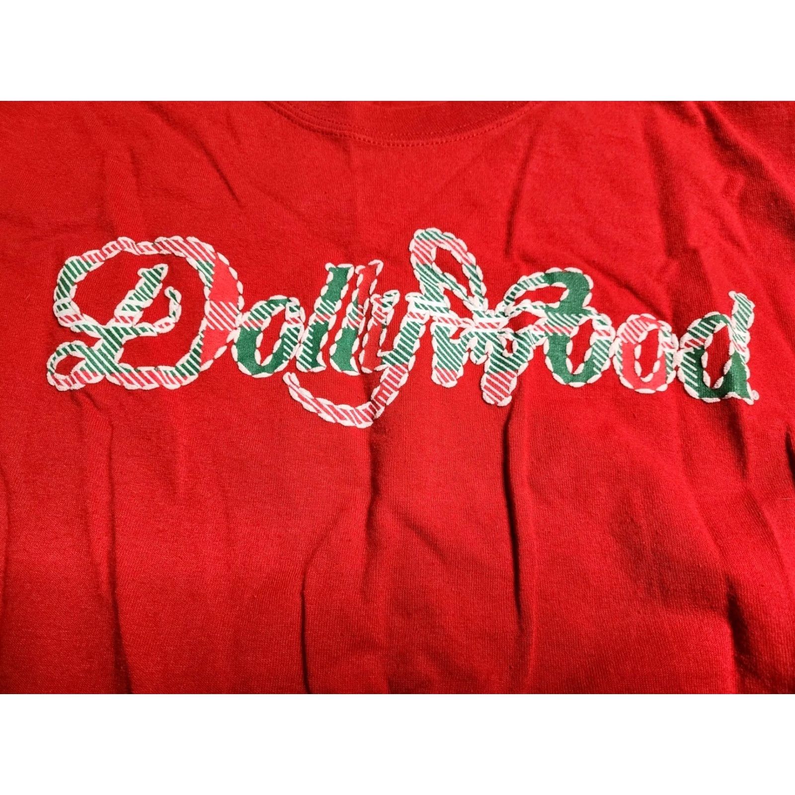 Vintage VINTAGE Dolly Parton Dollywood Plaid Logo Shirt Unisex Adults Long Sleeve Crew Neck Red L Mens Womens Boys Girls Size US L / EU 52-54 / 3 - 4 Thumbnail