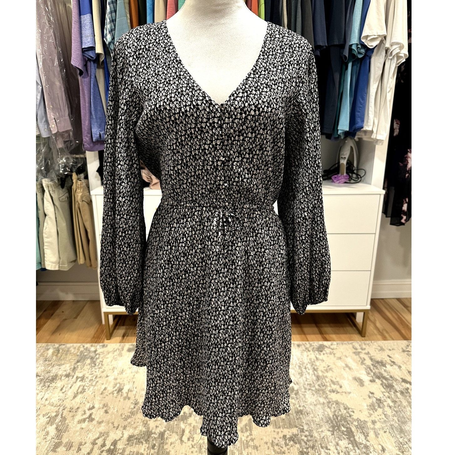 Other Wishlist Apparel Womens Black White Ribbed Dress S/M NWOT Size M / US 6-8 / IT 42-44 - 1 Thumbnail