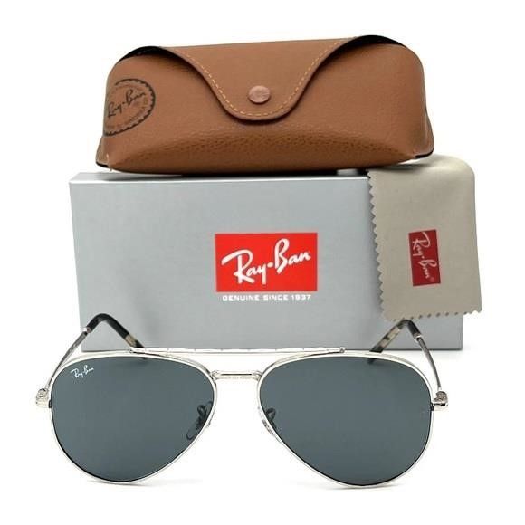 RayBan Ray Ban NEW AVIATOR RB3625 003/R5 Silver / Blue 58mm Sunglas Size ONE SIZE - 2 Thumbnail