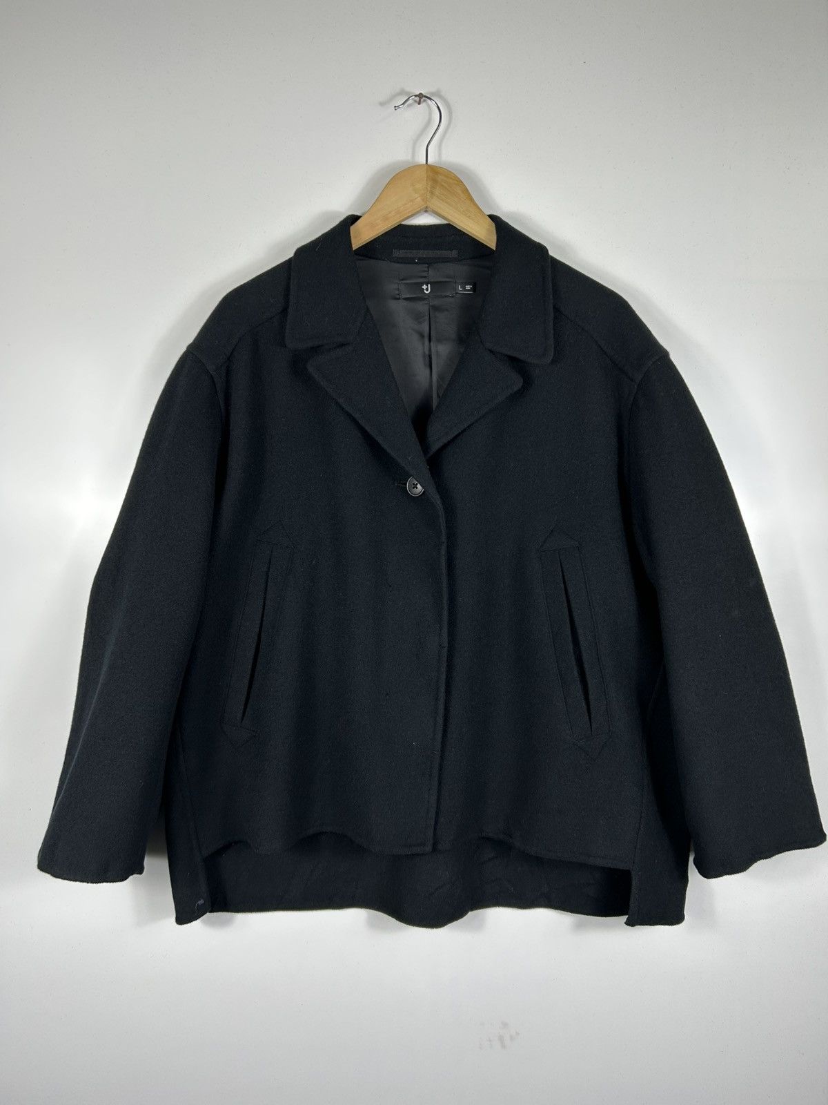 Jil Sander × Uniqlo 🔥Jil Sander Uniqlo Wool Cropped Coat Jacket Size US L / EU 52-54 / 3 - 1 Thumbnail