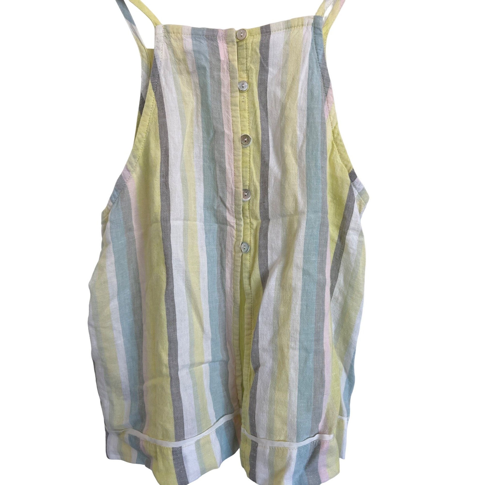 Other Cloth & Stone Striped Button Back Tank Top Size XS / US 0-2 / IT 36-38 - 7 Thumbnail