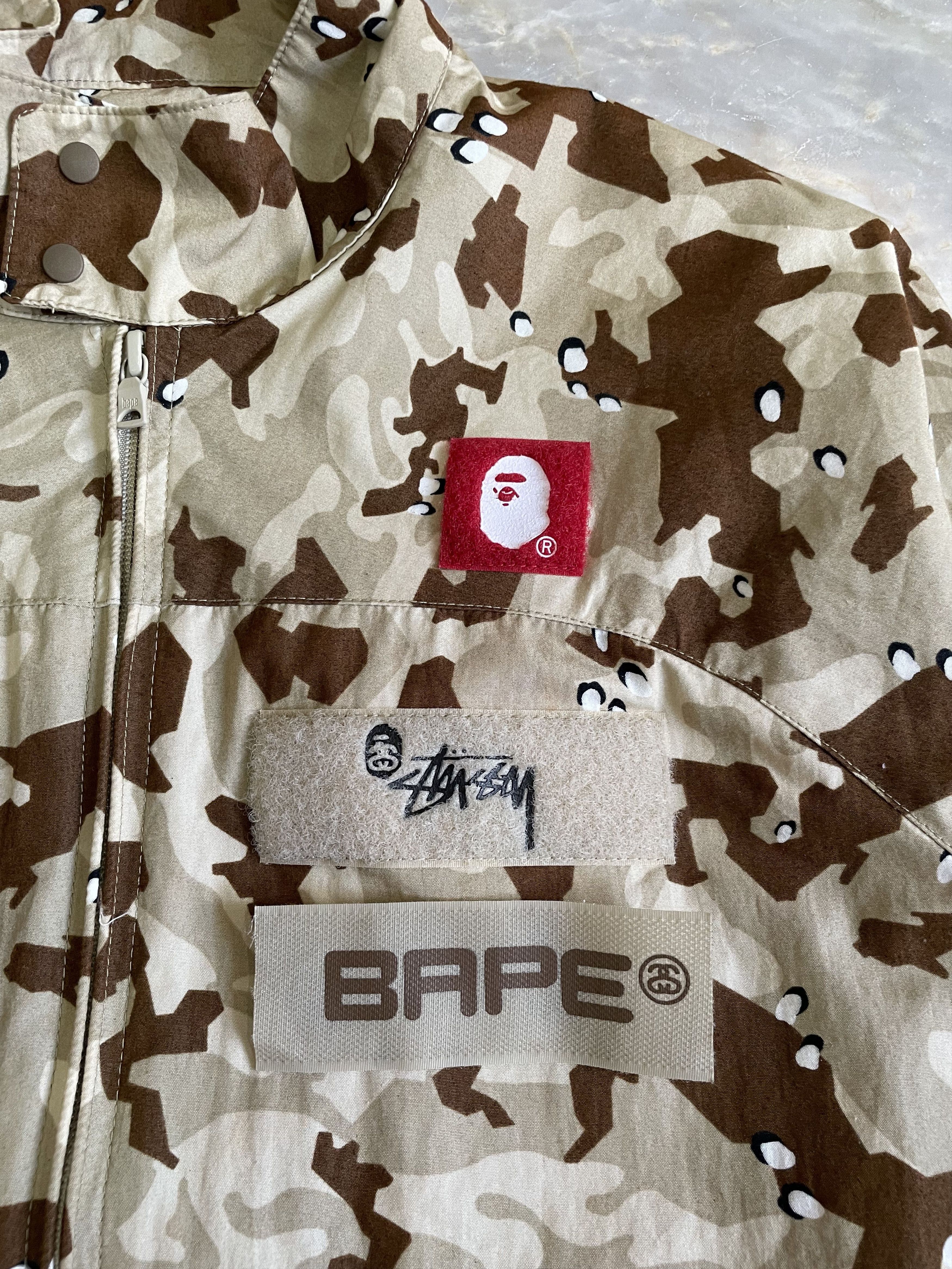 Bape × Stussy BAPE Ill Collaboration Desert Camo Rain Jacket Size US M / EU 48-50 / 2 - 6 Thumbnail