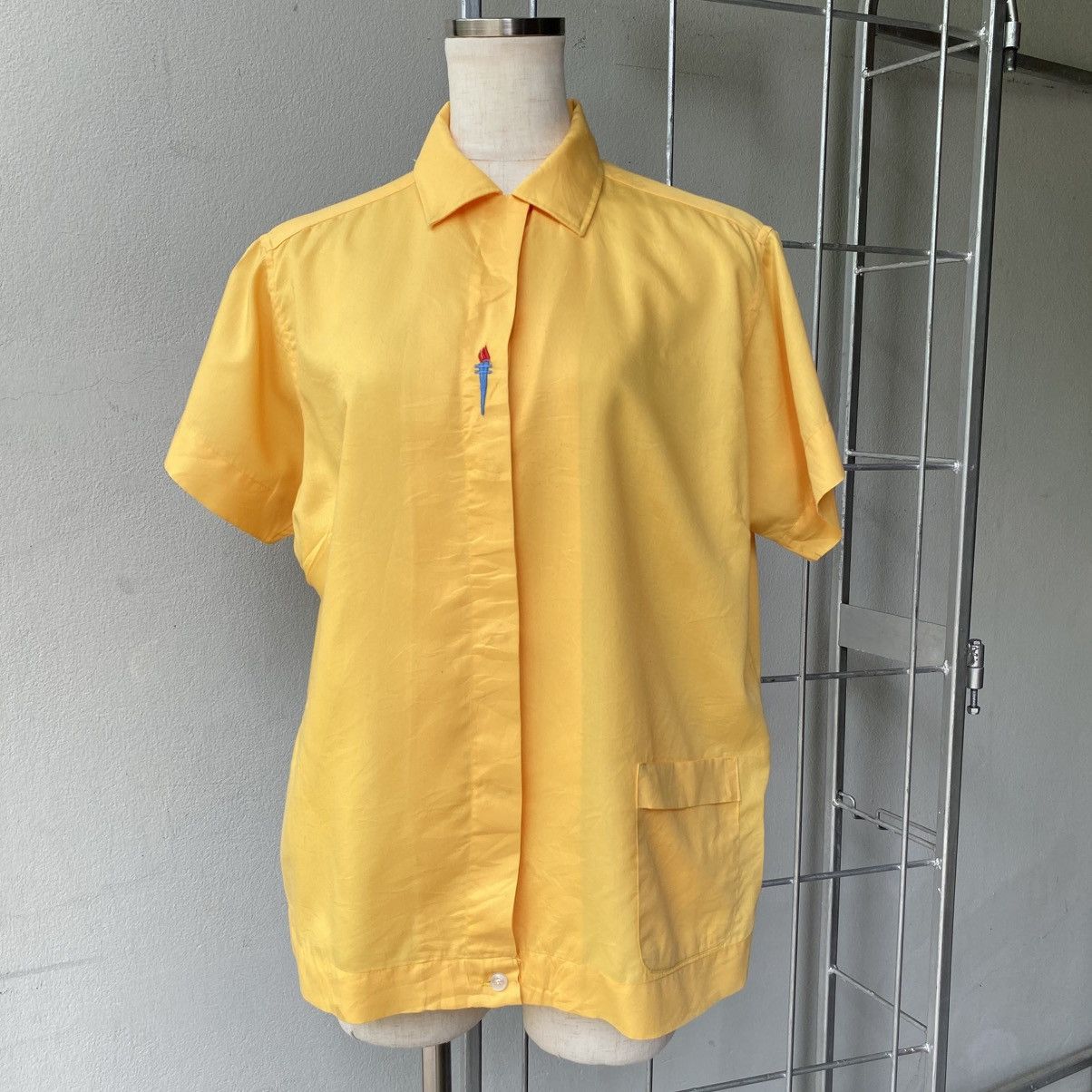 Other Hilton Yellow Short-Sleeve Bowling Shirt Size XS / US 0-2 / IT 36-38 - 16 Thumbnail
