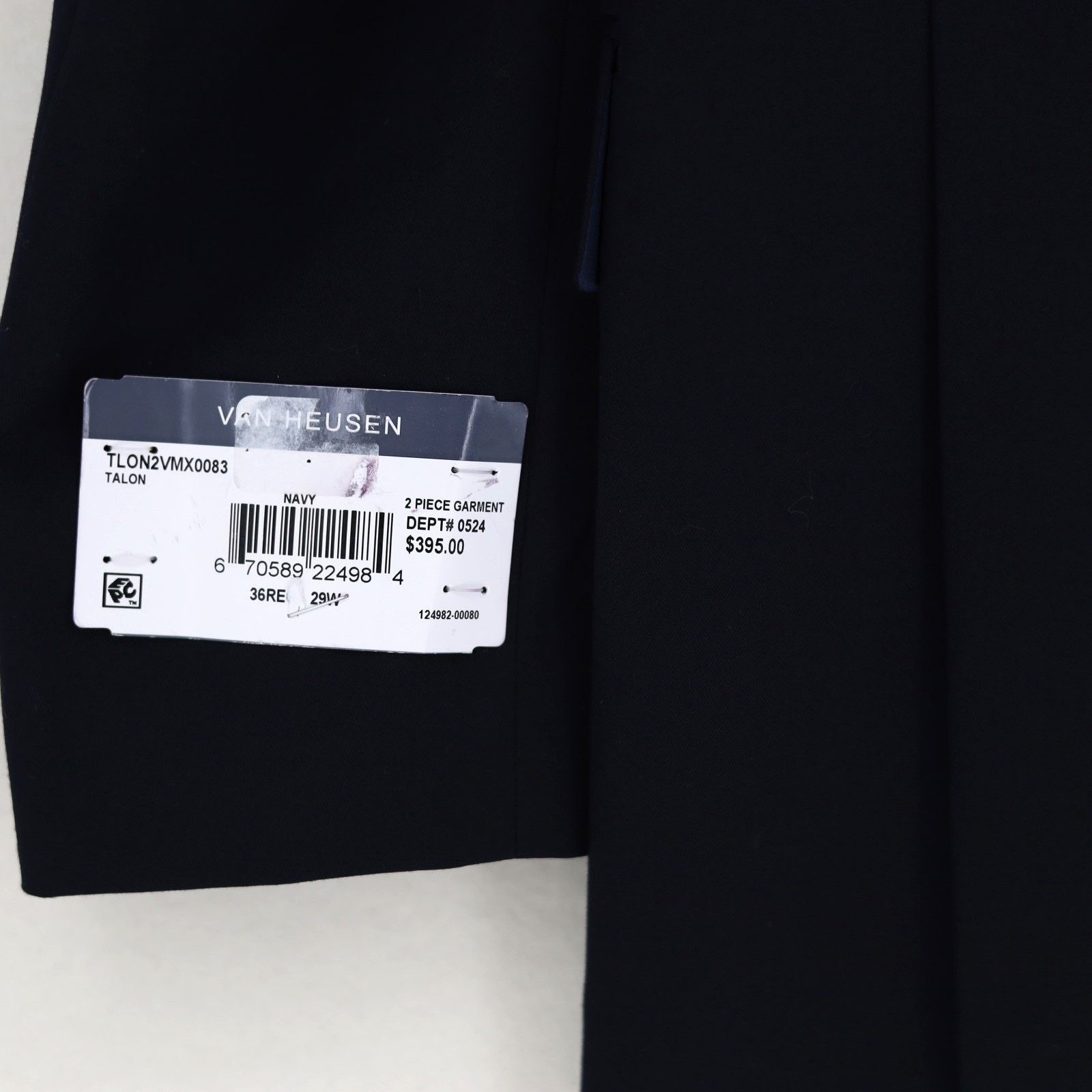 Van Heusen Van Heusen Men's Dark Navy Classic-Fit Suit Blazer Size 36R Size 36R - 10 Thumbnail