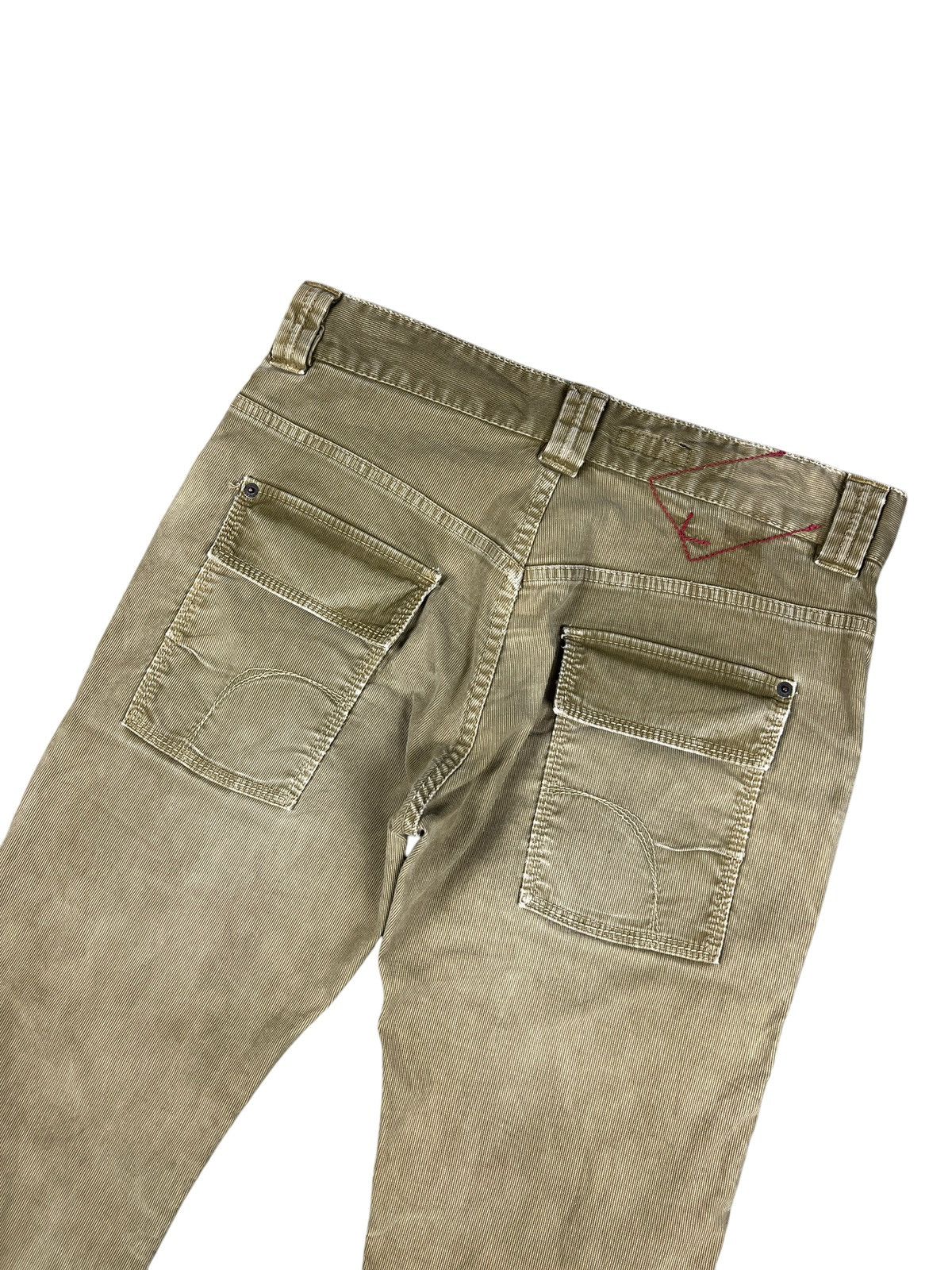 If Six Was Nine × Japanese Brand × Le Grande Bleu (L.G.B.) Kunna 🇯🇵 Sample Distressed Flare Corduroy Bush Pants Size US 32 / EU 48 - 9 Thumbnail