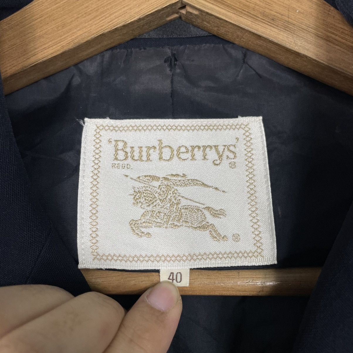 Burberry Vintage Burberrys Women Wool Black Jacket Size M / US 6-8 / IT 42-44 - 15 Thumbnail