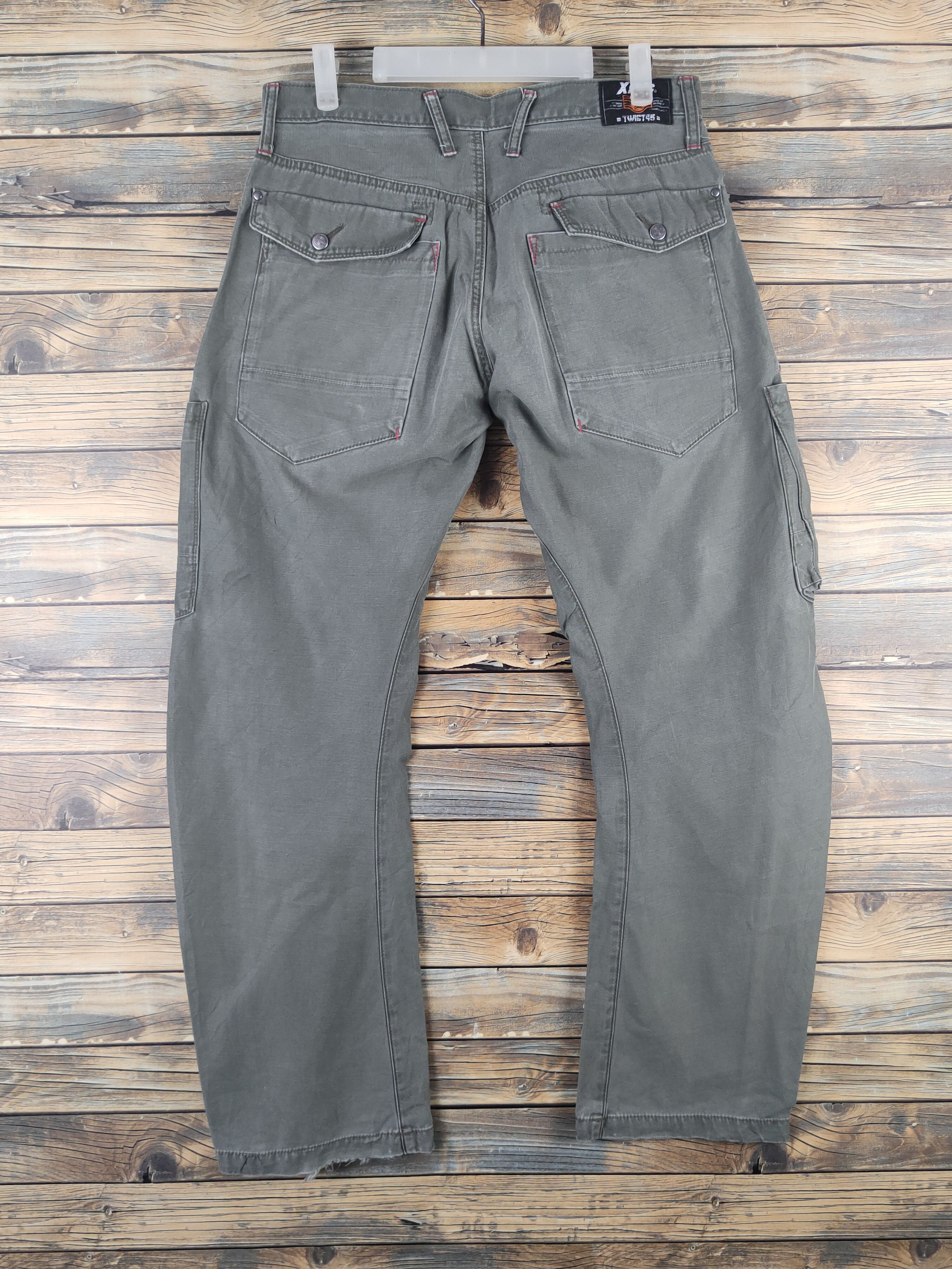 Japanese Brand DL Xebec Army Green Multipocket Cargo Pants #46-292T Size US 32 / EU 48 - 7 Thumbnail