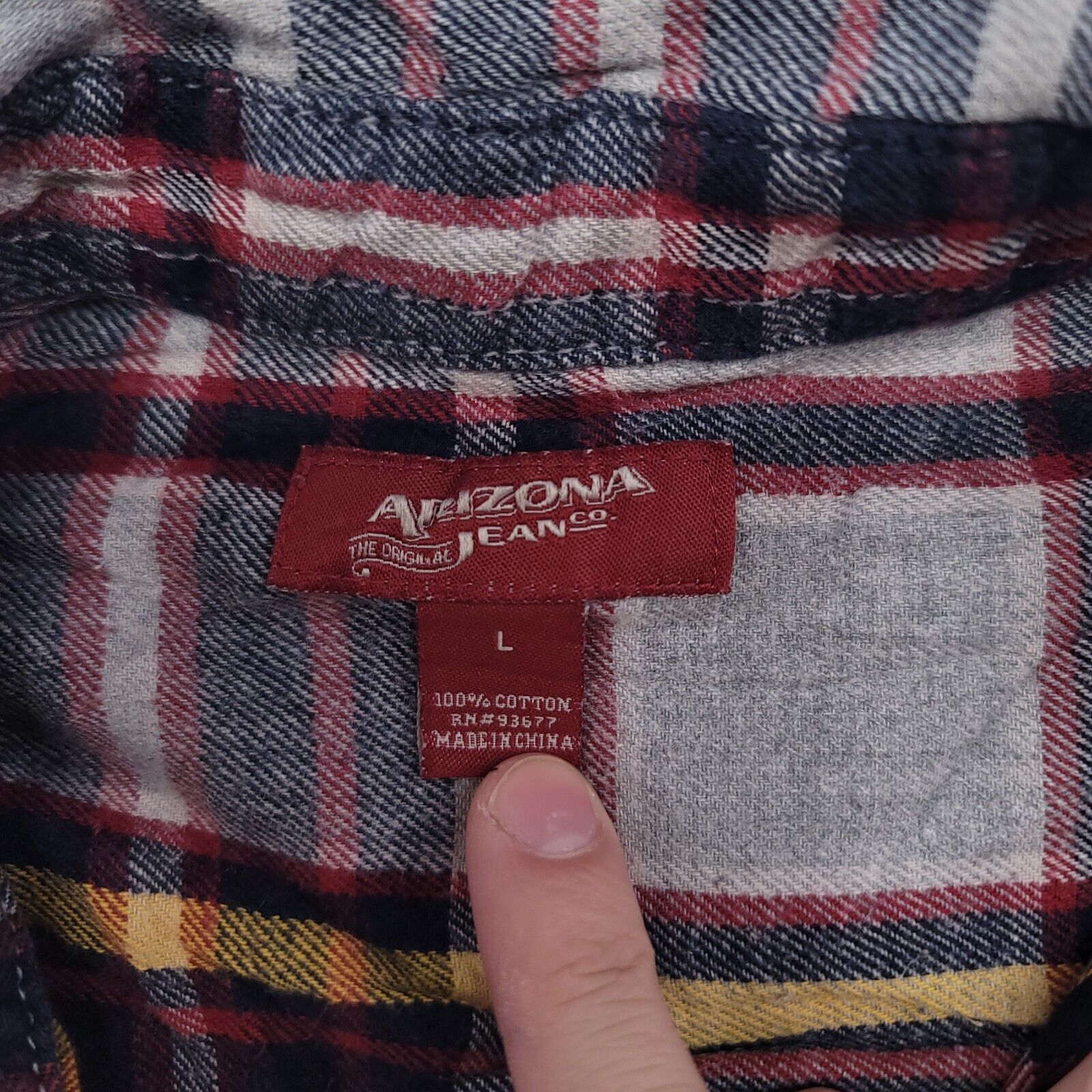 Arizona Jean Co. Arizona Jean Co Tartan Flannel Button Up Shirt Mens Size L Size US L / EU 52-54 / 3 - 3 Thumbnail