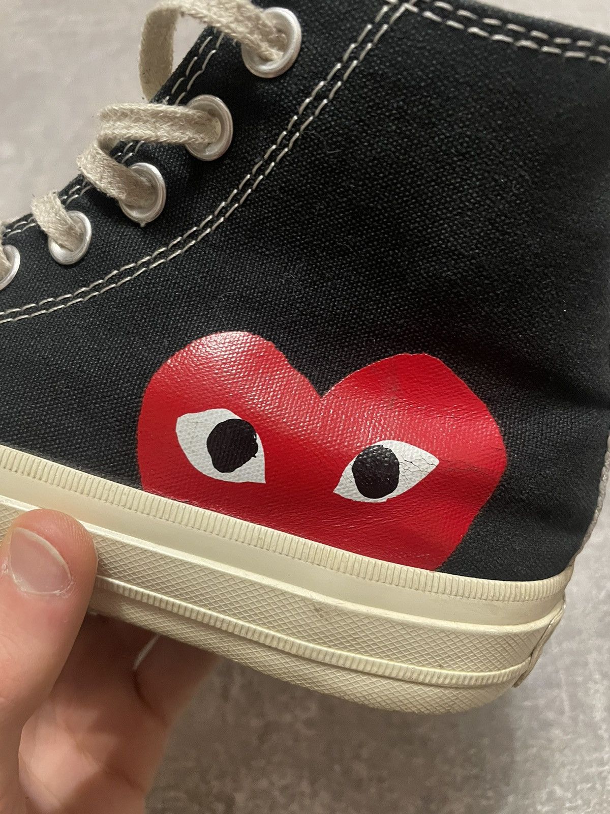 Comme des Garcons × Converse × Vintage Comme Des Garcons CDG PLAY X Converse Chuck Taylor High 39 Size US 6 / EU 39 - 19 Thumbnail
