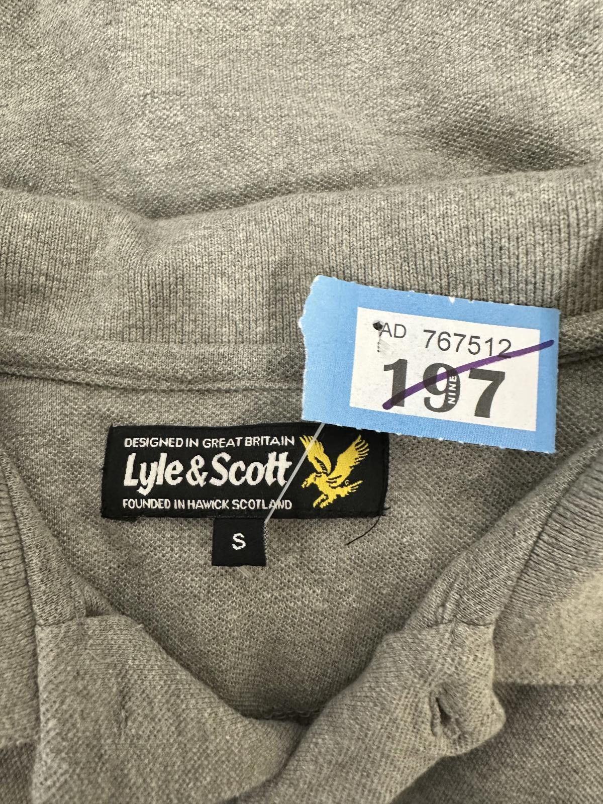Lyle & Scott Lyle & Scott Grey Men's Polo Shirt Size US S / EU 44-46 / 1 - 4 Thumbnail