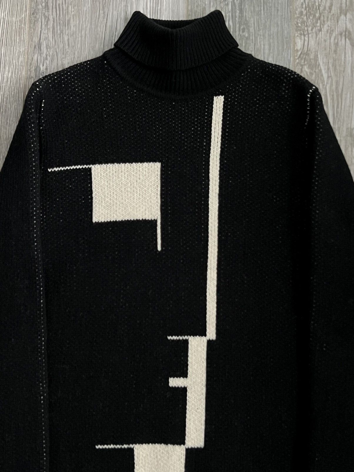 Raf Simons AW2003-2004 Raf Simons Closer Bauhaus Runway Knit Turtleneck Size US XL / EU 56 / 4 - 8 Thumbnail