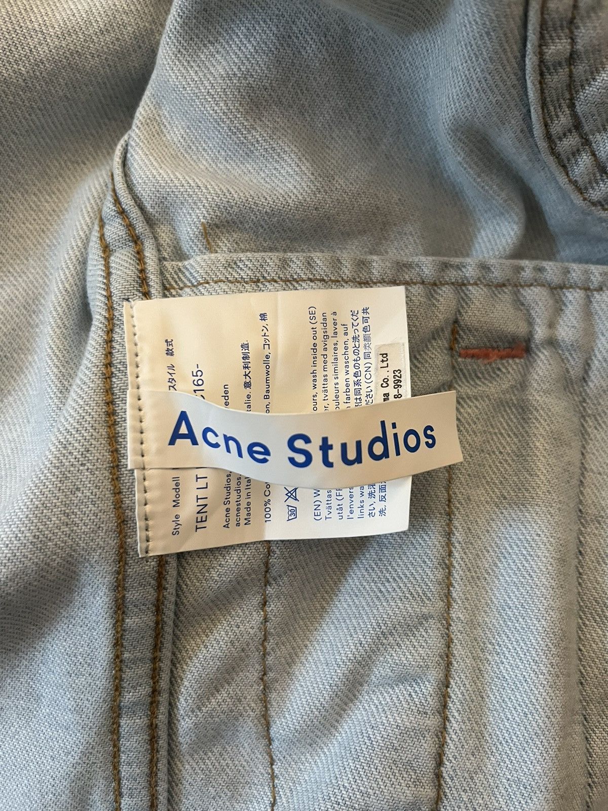 Acne Studios Acne Studios Blå Konst Denim Jacket Size US S / EU 44-46 / 1 - 4 Thumbnail