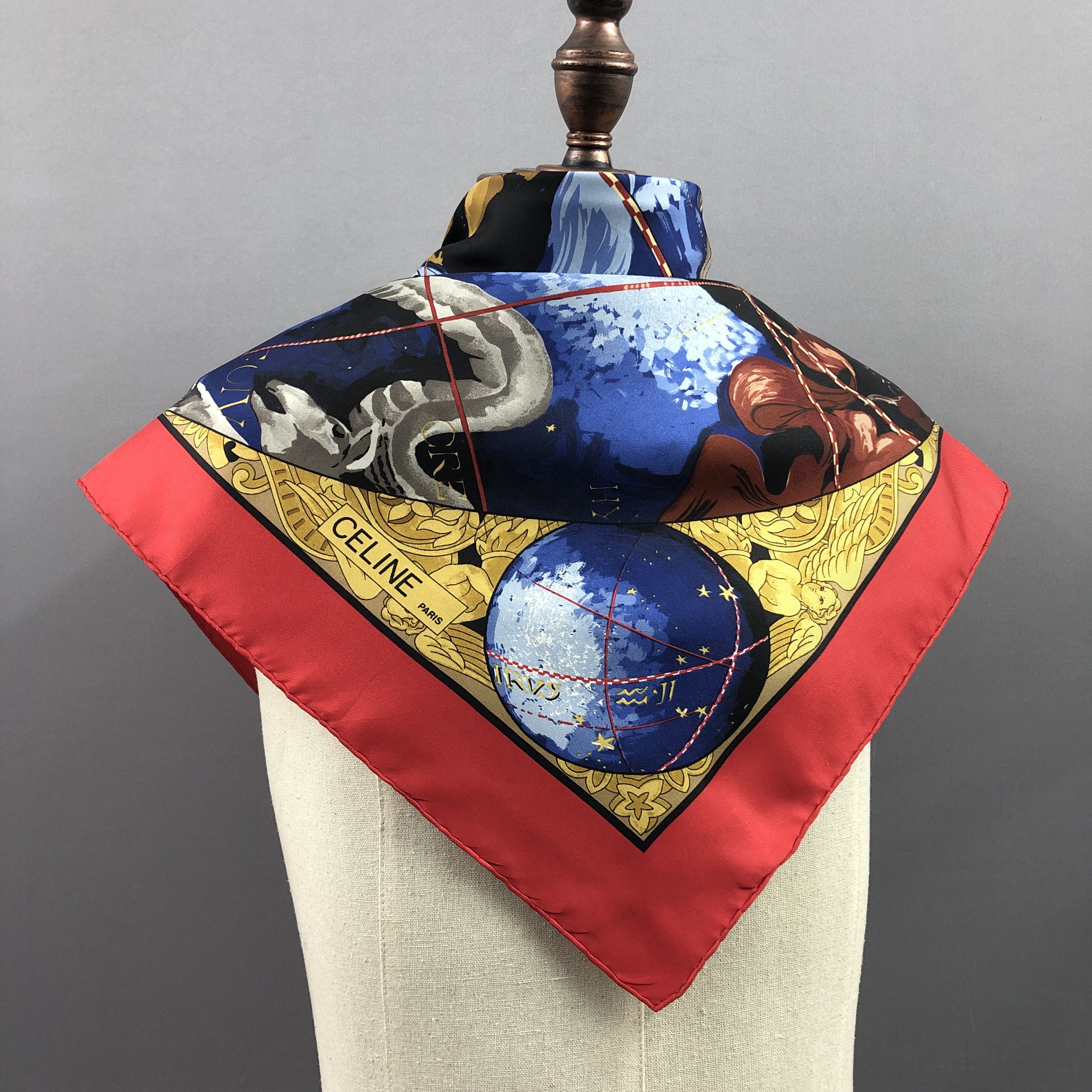 Celine Vintage Celine Paris SILK Scarf Twill Stole 56789 Size ONE SIZE - 4 Thumbnail