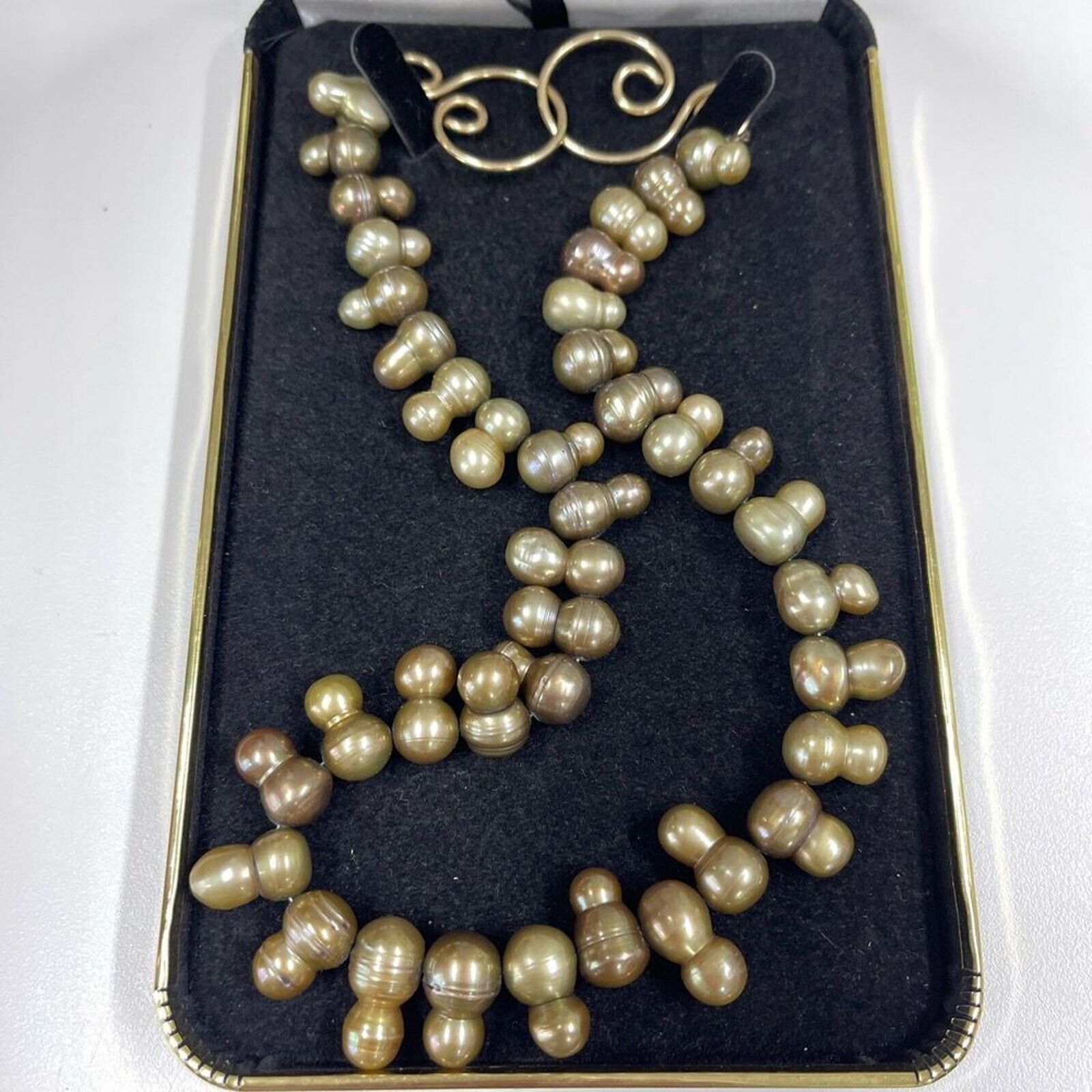 Other Baroque Pearl Mushrooms Shaped Graduated Artisan Necklace Size ONE SIZE - 2 Thumbnail