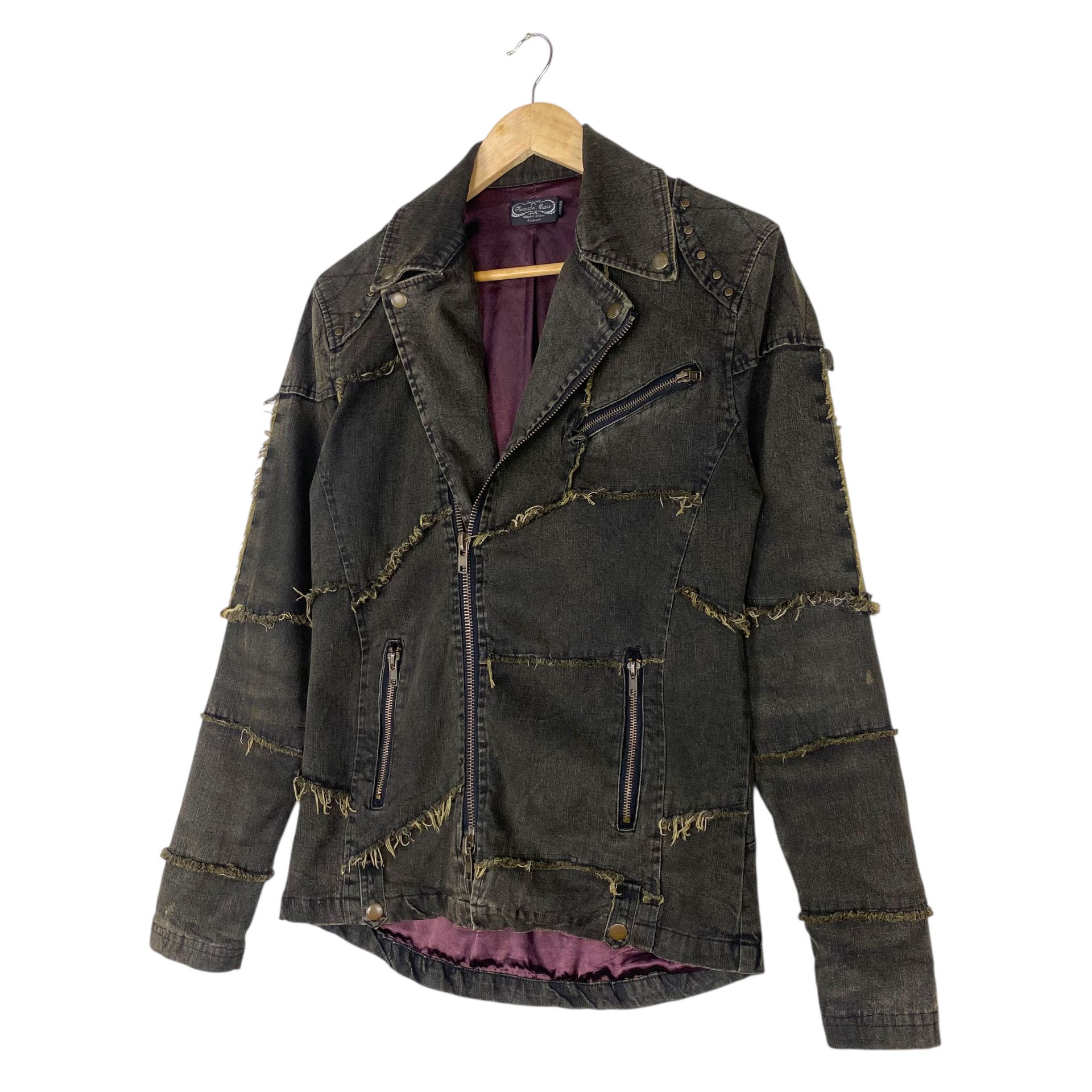 If Six Was Nine 💥CONQUEST JAPAN BIKER BONDAGE PATCHWORK JACKET Size US M / EU 48-50 / 2 - 2 Thumbnail