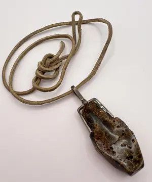 Vintage Natural Baltic AmberVintage Pendant Black Leather Necklace Size ONE SIZE - 6 Thumbnail