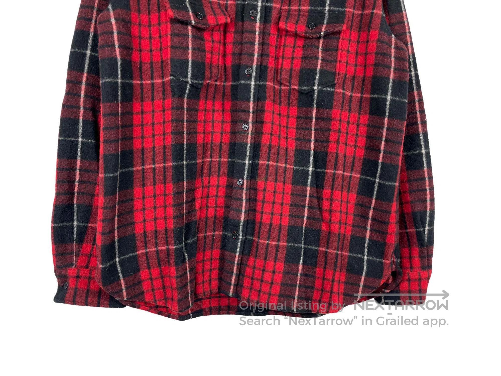 Saint Laurent Paris Saint Laurent Paris Red Flannel Check Woolen Shirt Size US M / EU 48-50 / 2 - 4 Thumbnail
