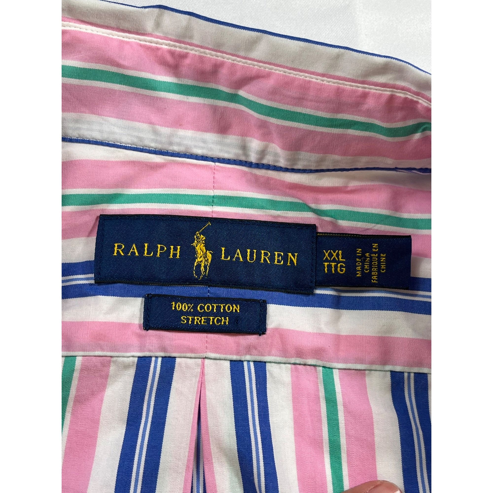 Ralph Lauren Ralph Lauren SKU 7541 Multicolor Striped Dress Shirt Size XX Size US XXL / EU 58 / 5 - 10 Thumbnail