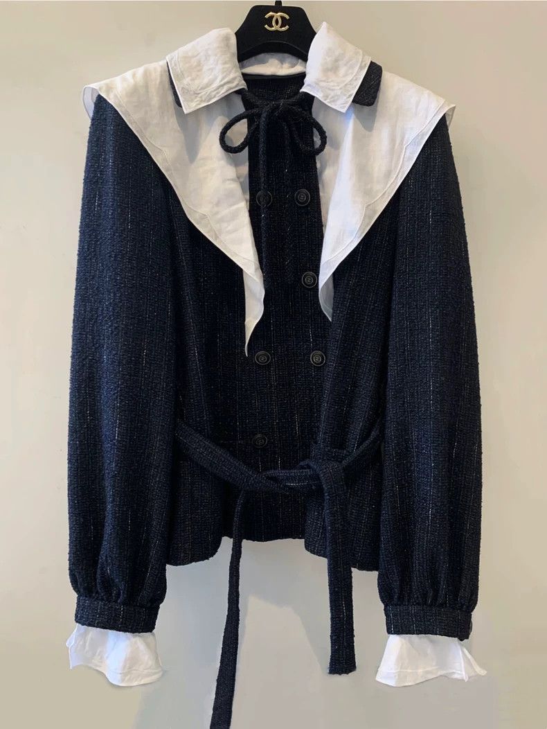 Chanel Chanel Station series lotus leaf collar fine glitter tie j Size XS / US 0-2 / IT 36-38 - 1 Thumbnail