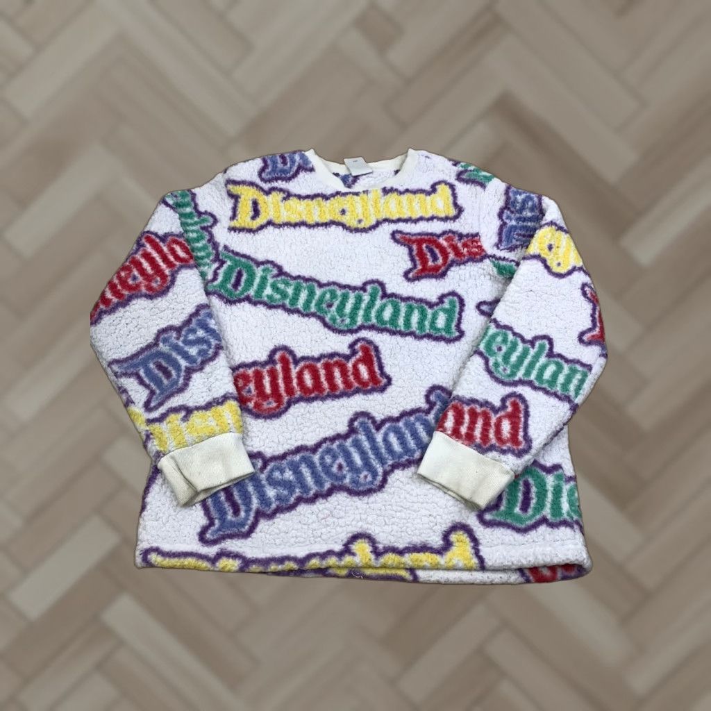 Disney Disneyland Sweatshirt Womens M Logo White Pullover Crew Neck Fleece Logo Disney 12244 Modern Classic Size M / US 6-8 / IT 42-44 - 1 Thumbnail