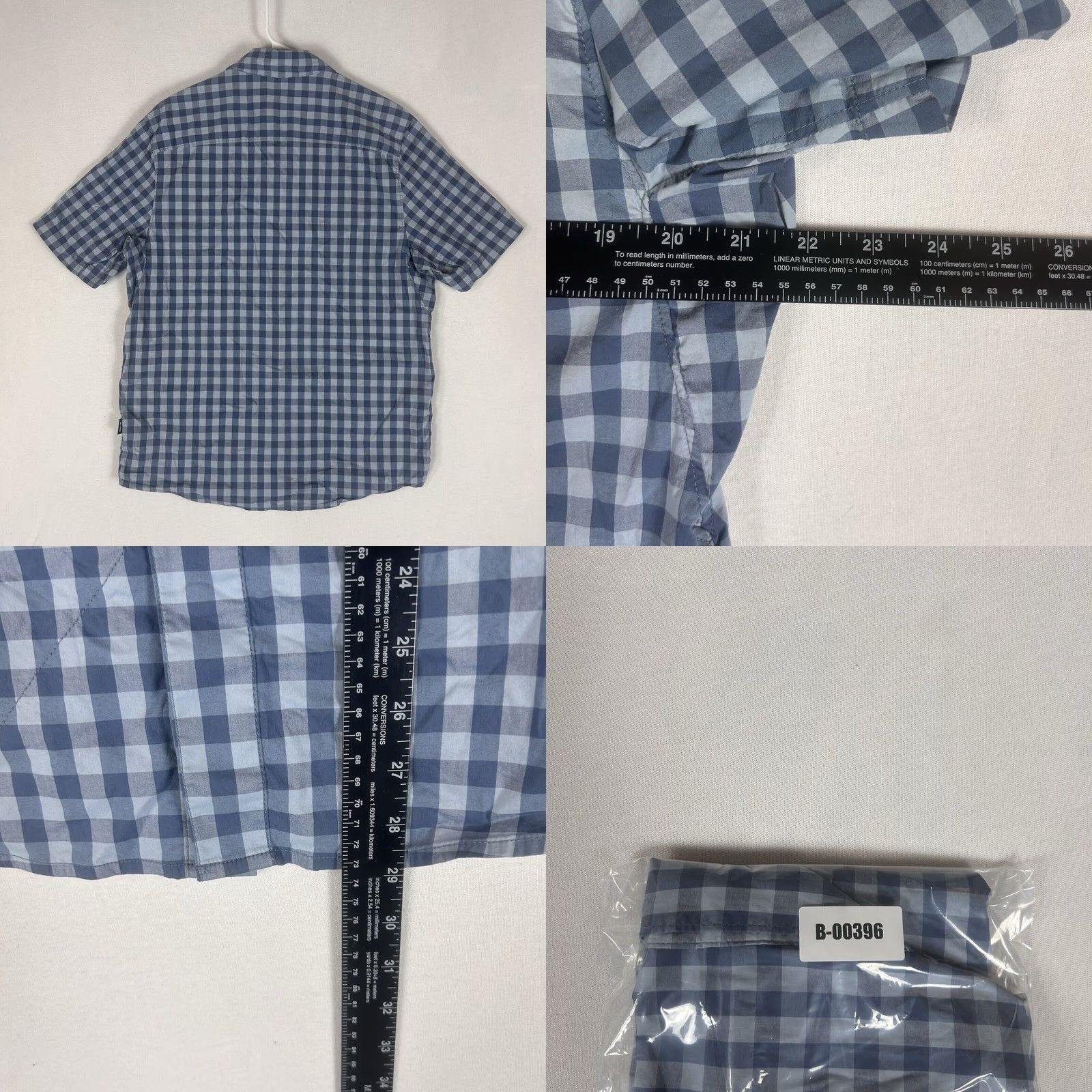 Vintage Alaskan Hardgear Button Up Shirt Blue Check Slim Fit Mens M Snap S/S Knit Cotton Blend Size US M / EU 48-50 / 2 - 8 Thumbnail