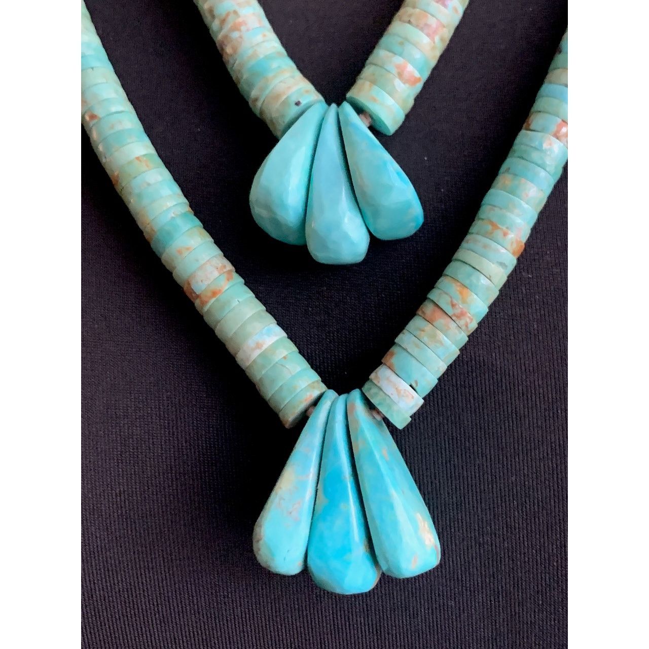 Vintage Native American Turquoise Kewa Santo Domingo Heishi Necklace Size ONE SIZE - 3 Thumbnail