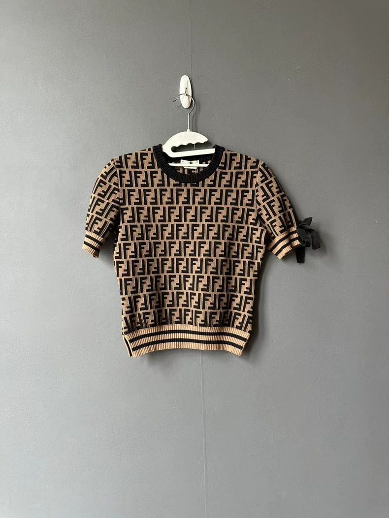 Fendi Fendi Full-print knitted short sleeves Size US XXS / EU 40 - 1 Thumbnail