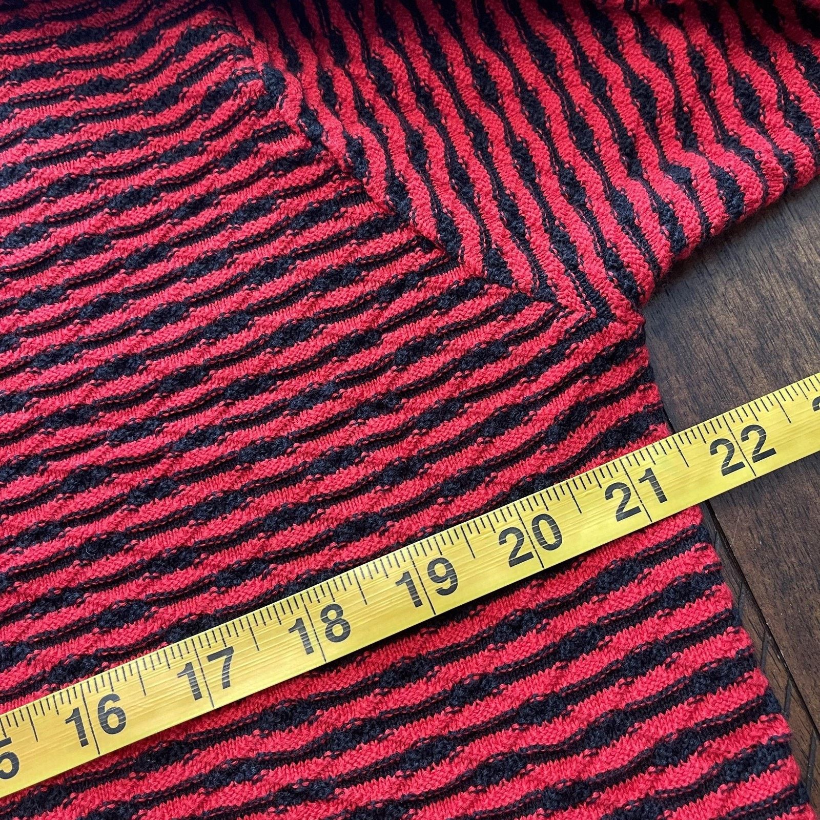 Hugo Boss HUGO Sweater M Textured Stripe Crewneck Knit Pullover Wave Size US M / EU 48-50 / 2 - 6 Thumbnail