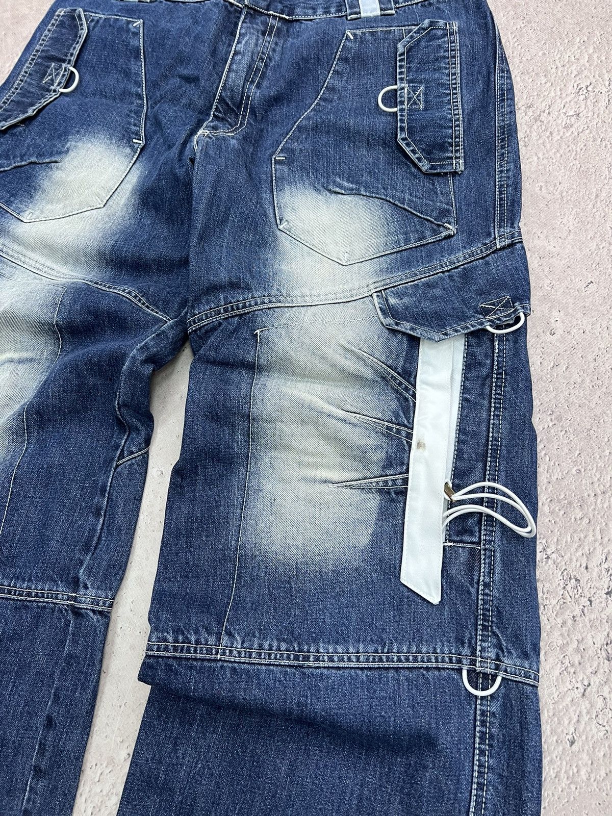 Vintage Y2K washed faded loose baggy skate hiphop work biker jeans Size US 34 / EU 50 - 3 Thumbnail
