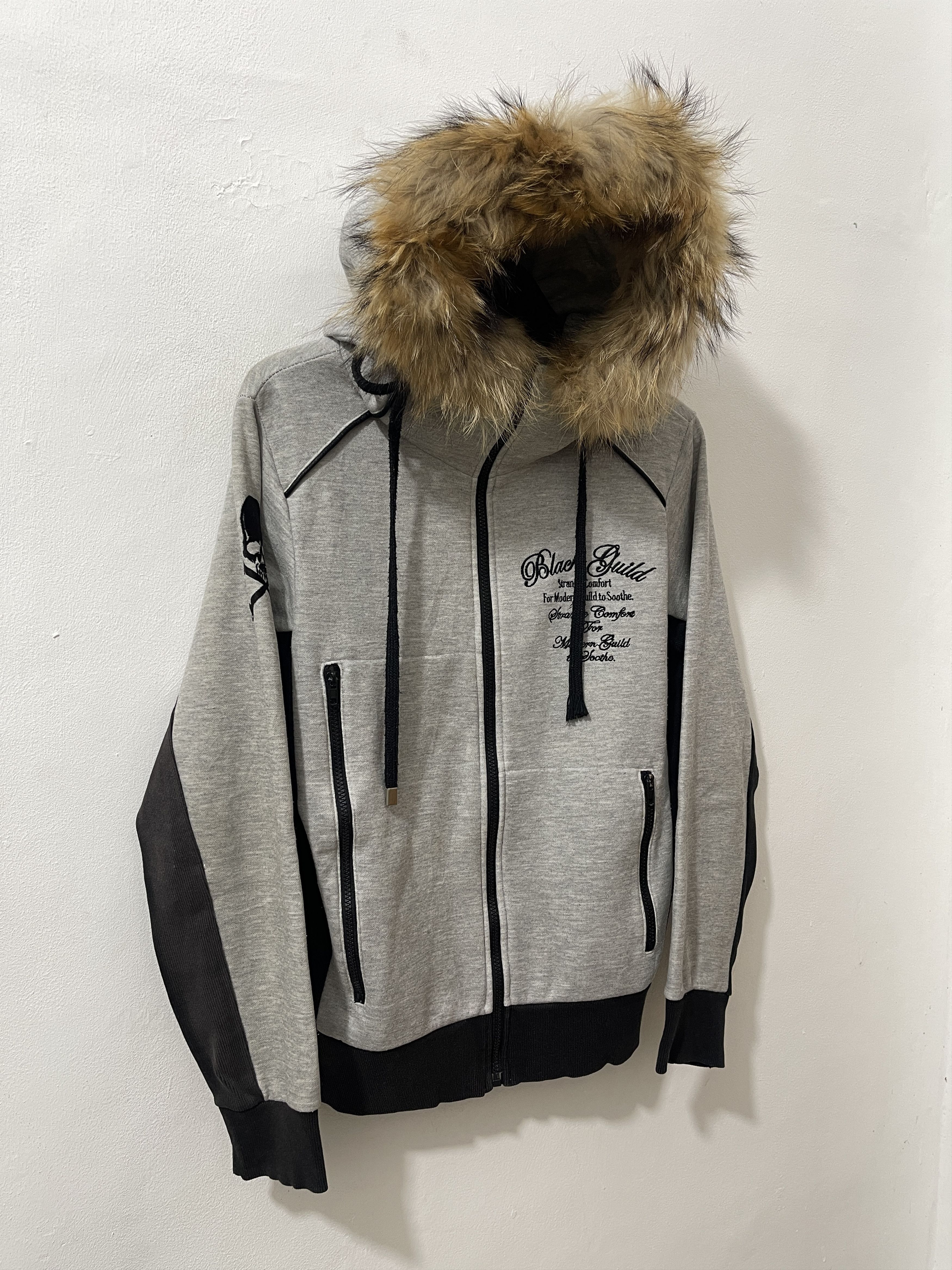 Japanese Brand 2000s R2 Rider Japan Archive Fur Skull Vkei Style Hoodie Size US L / EU 52-54 / 3 - 3 Thumbnail