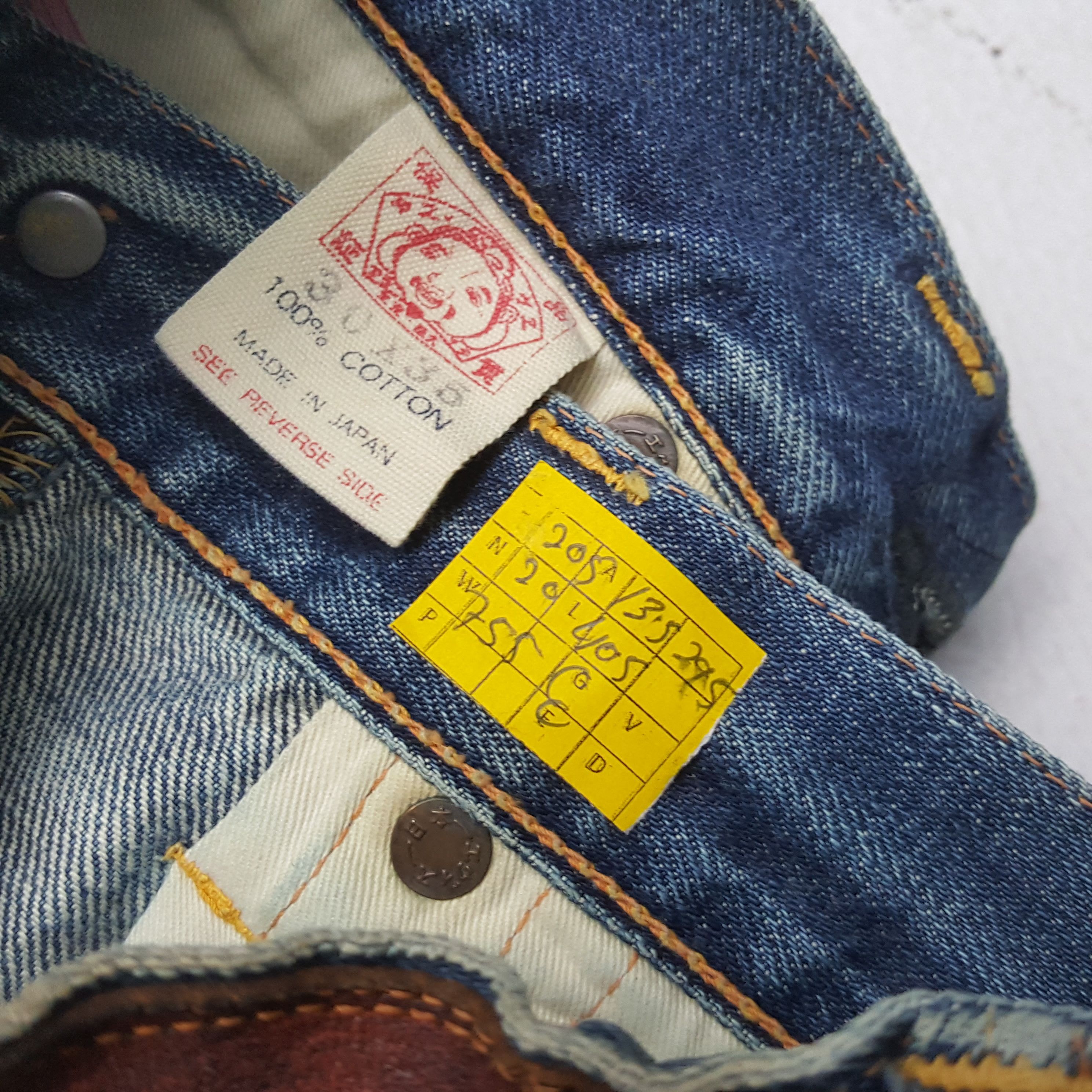 Evisu × Japanese Brand × Vintage Vintage EVISU Japanese Brand Daicock Custom Distressed Jeans Size US 27 - 14 Thumbnail