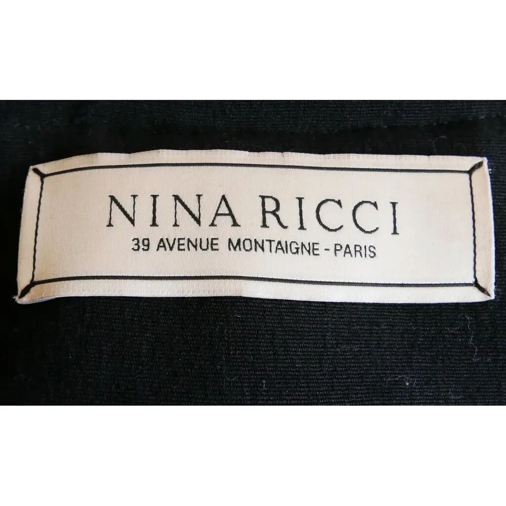 Nina Ricci Nina Ricci Fall 2012 Black Bead Embellished Hourglass Coat Size XS / US 0-2 / IT 36-38 - 11 Thumbnail