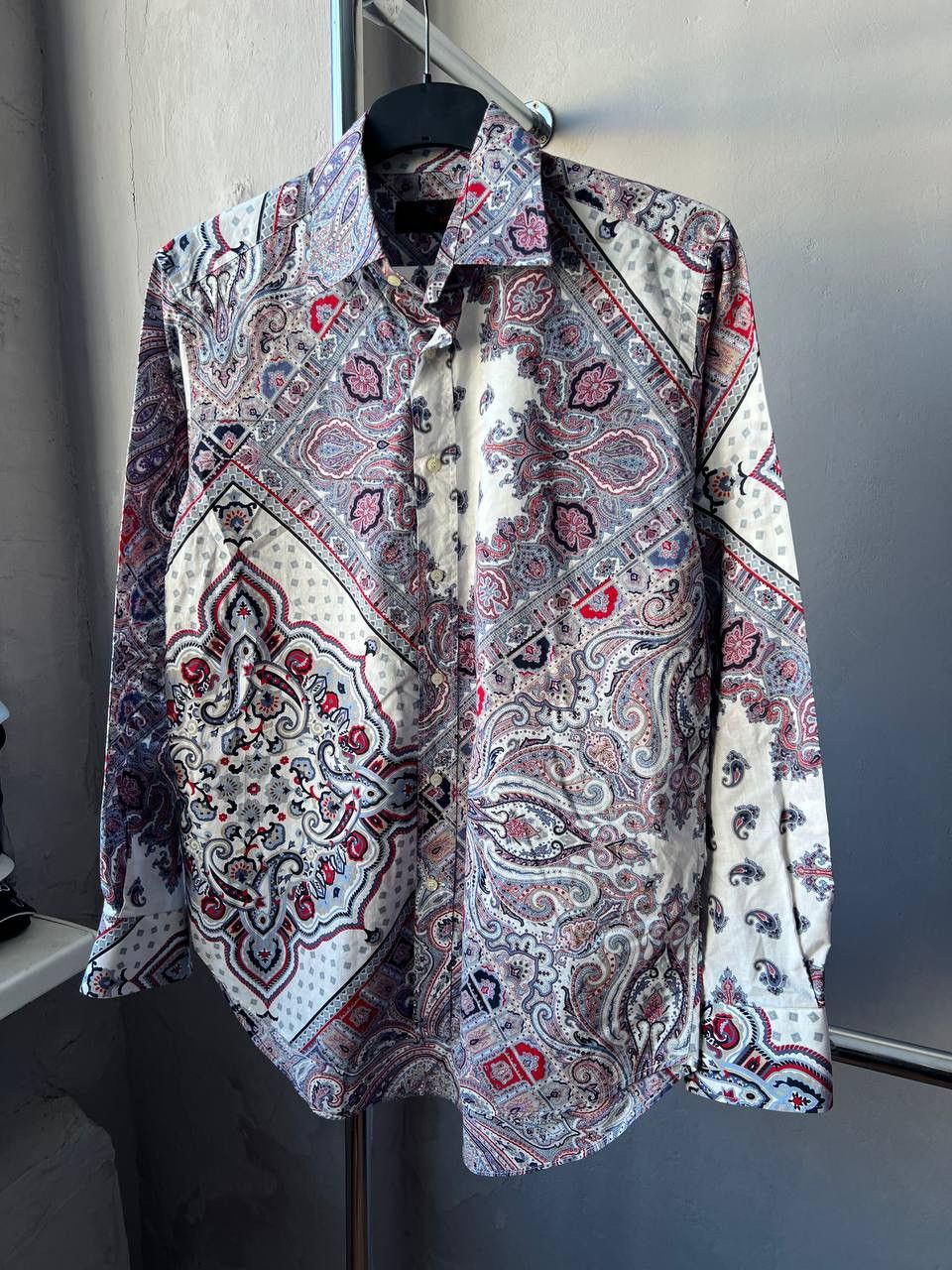 Etro ETRO MILANO MENS BAROQUE ART PRINTED LUXURY BUTTON SHIRT L Size US L / EU 52-54 / 3 - 4 Thumbnail