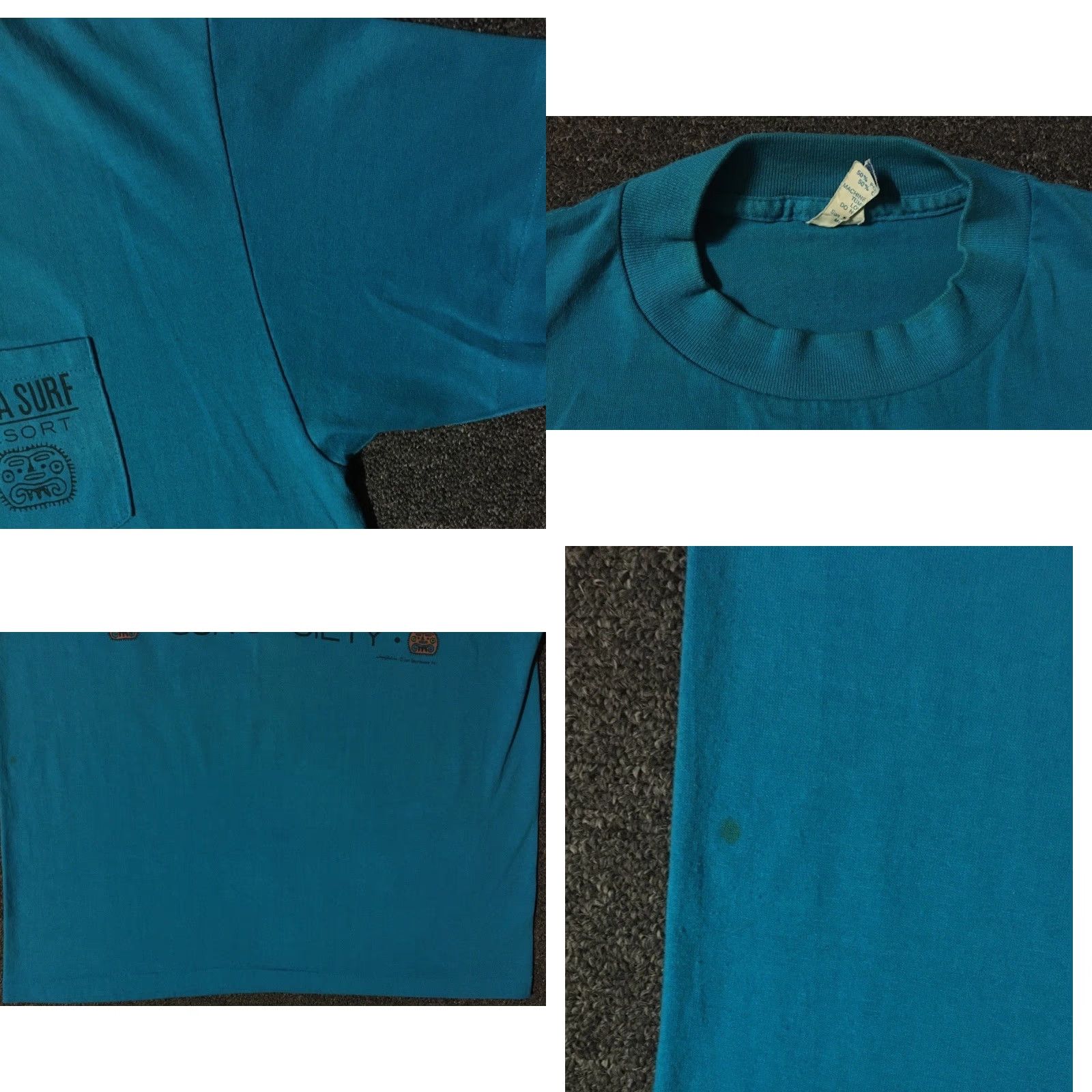 Quiksilver VINTAGE Kona Surf Resort M T-Shirt Blue 80s 90s Grunge Surf Skate Ocean Beach USA USA OP Quiksilver Pollution? Size US M / EU 48-50 / 2 - 9 Thumbnail