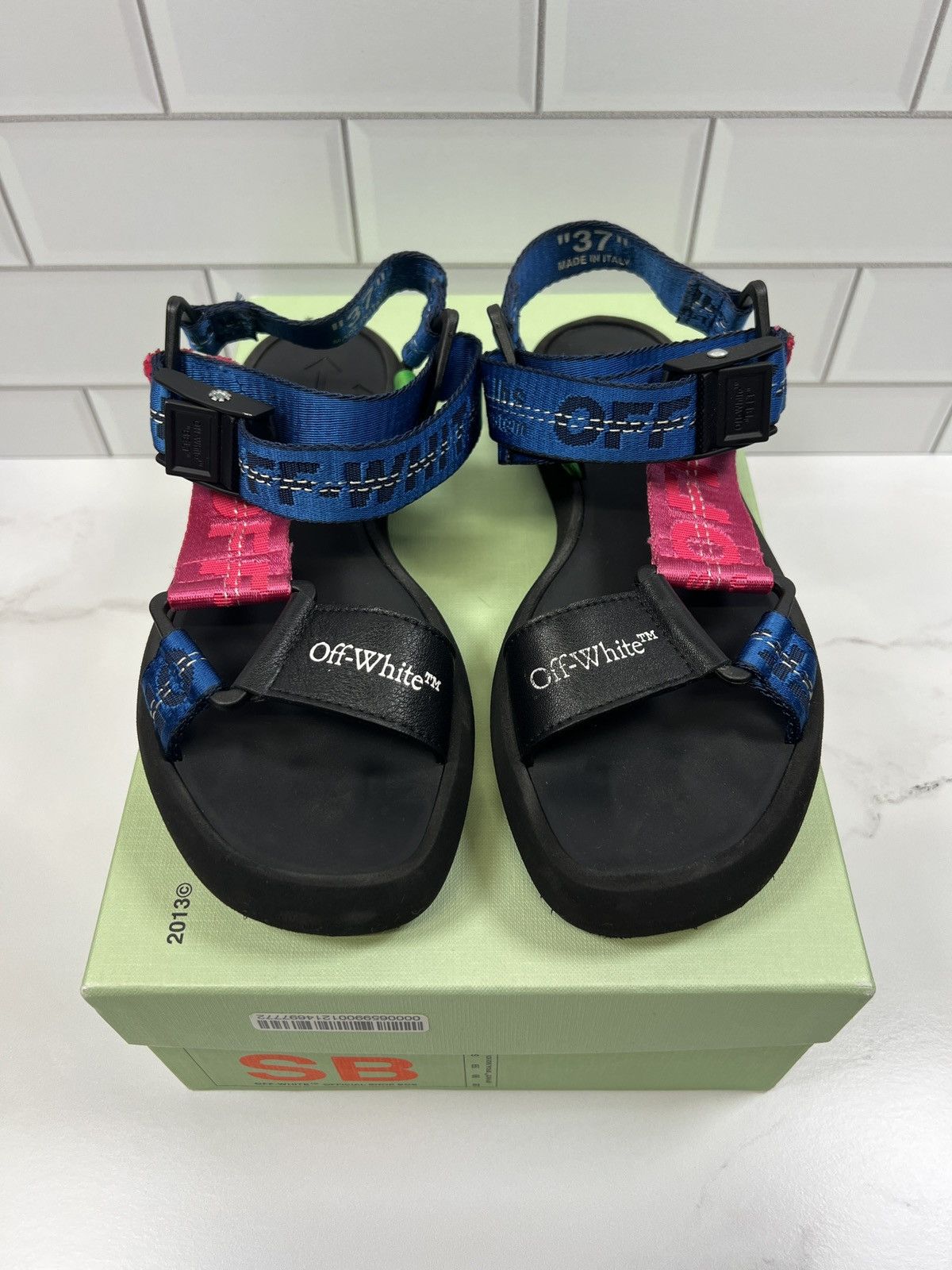 Off-White Offwhite Off White Micro Trek Strap Logo Sandals Sandal Size US 6.5 / IT 36.5 - 2 Thumbnail