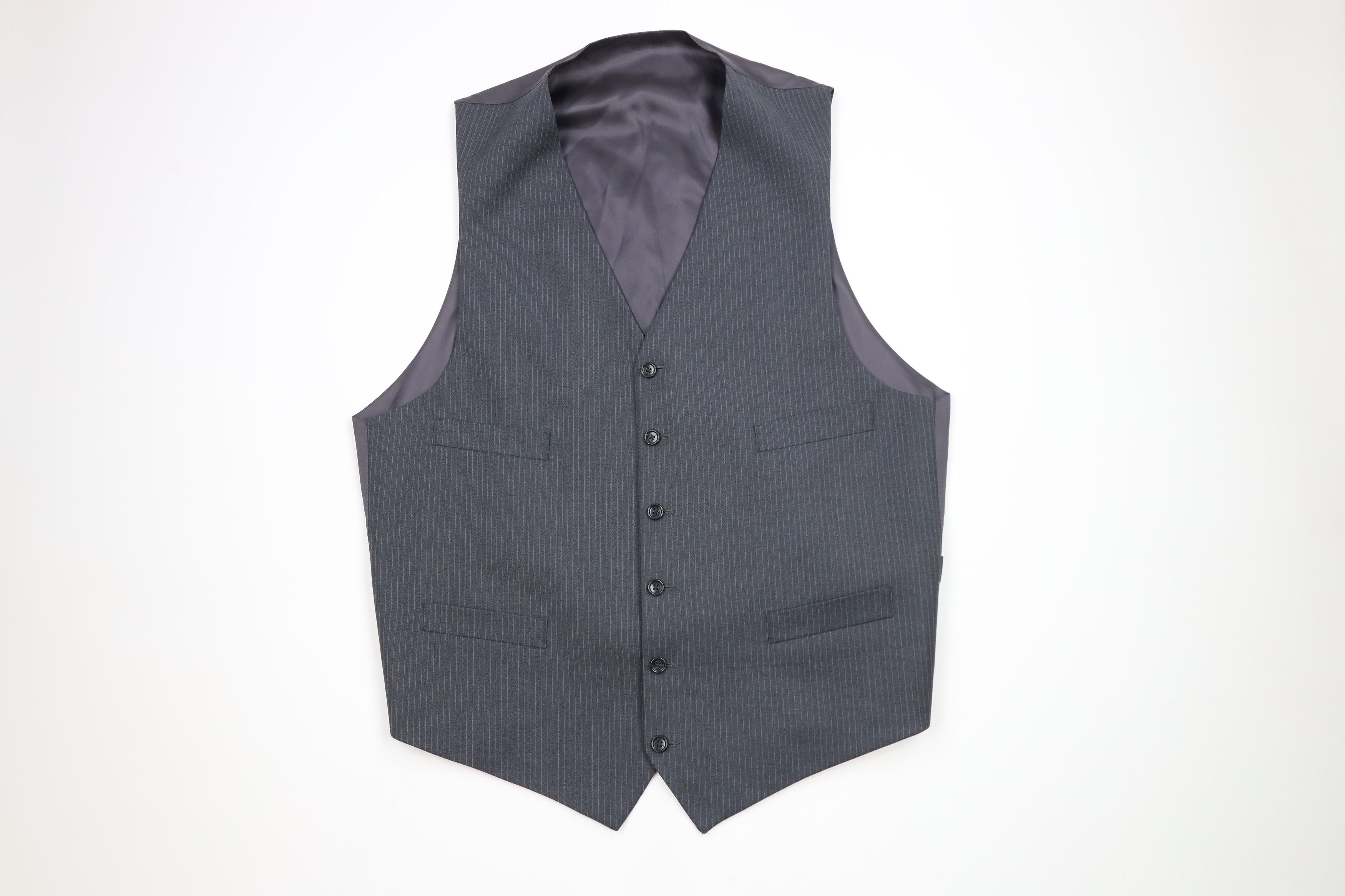 Vintage Vintage 90s Streetwear Wool Pinstriped 3 Piece Suit Size 44L - 8 Thumbnail