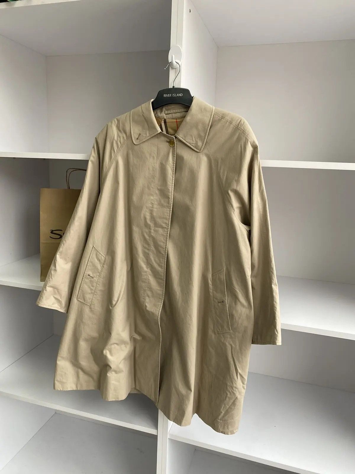 Burberry × Vintage Vintage Burberry Nova Check Beige Coat Size US S / EU 44-46 / 1 - 3 Thumbnail