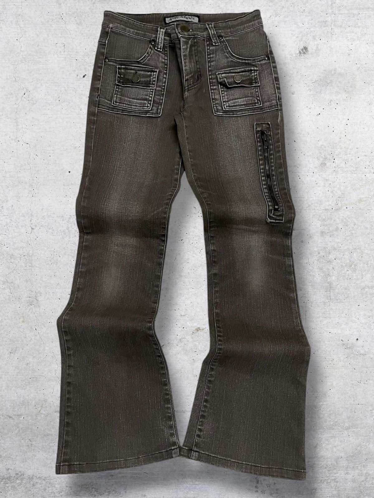 semanticdesign VINTAGE COUPE DE BEAUTE OG DESIGNER JAPAN FLARED BUSHPANT Size US 27 - 1 Thumbnail