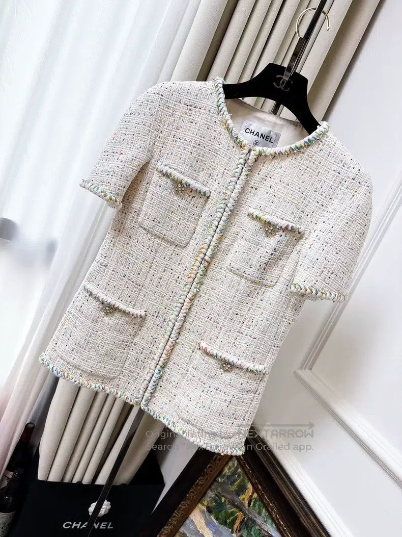 Chanel Chanel 19s beach series beige rolled edge four-pocket knit Size XXS / US 00 / IT 34 - 1 Thumbnail