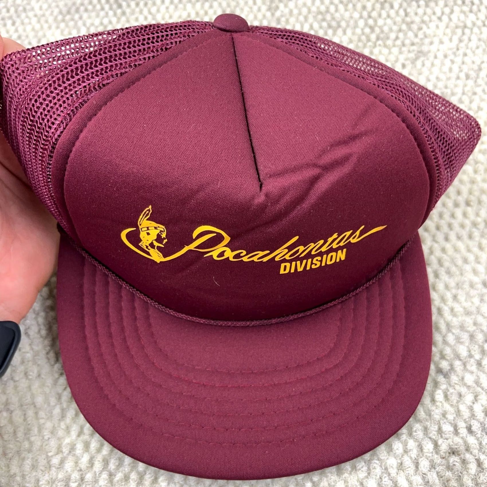 Vintage VINTAGE Norfolk Southern Trucker Hat Cap Pocahontas Railroad Railway Maroon 80s U9 Mens Size ONE SIZE - 3 Thumbnail