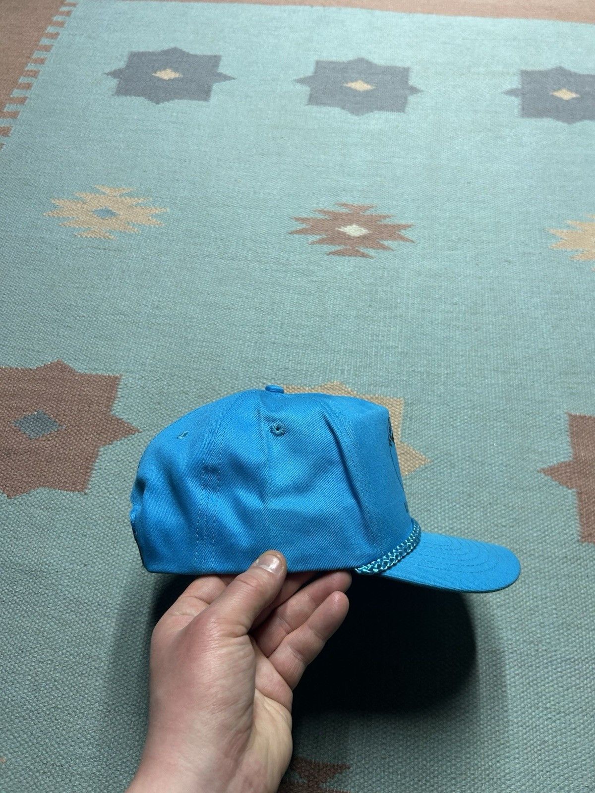 Vintage Vtg SnapBack hat Hamilton’s RV Saginaw Michigan blue rope Size ONE SIZE - 8 Thumbnail