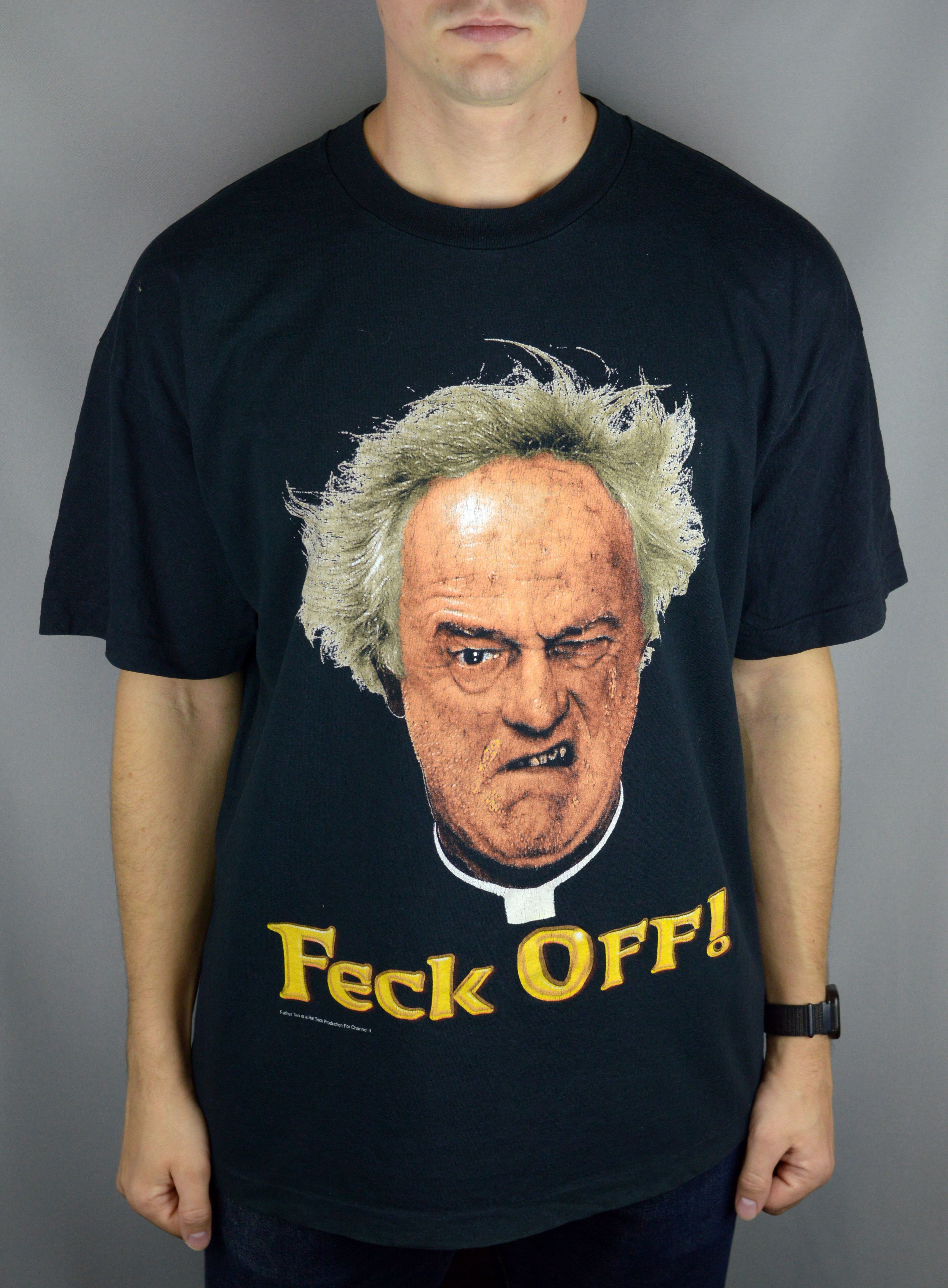 Vintage Vintage Father Ted Feck Off 90s t shirt Size US XL / EU 56 / 4 - 1 Thumbnail
